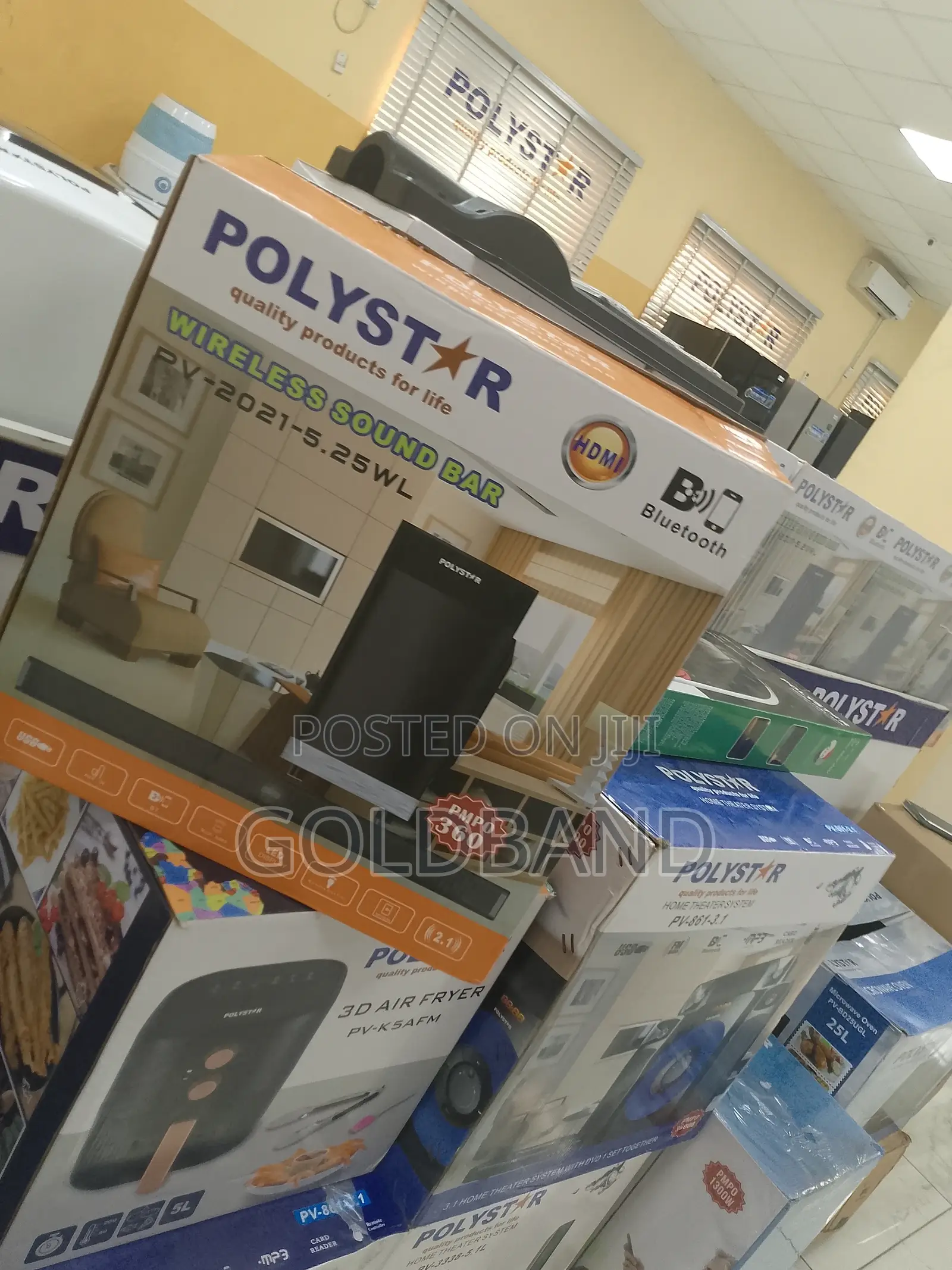 Polystar Wireless Sound Bar With Powerful Bass Bluetooth