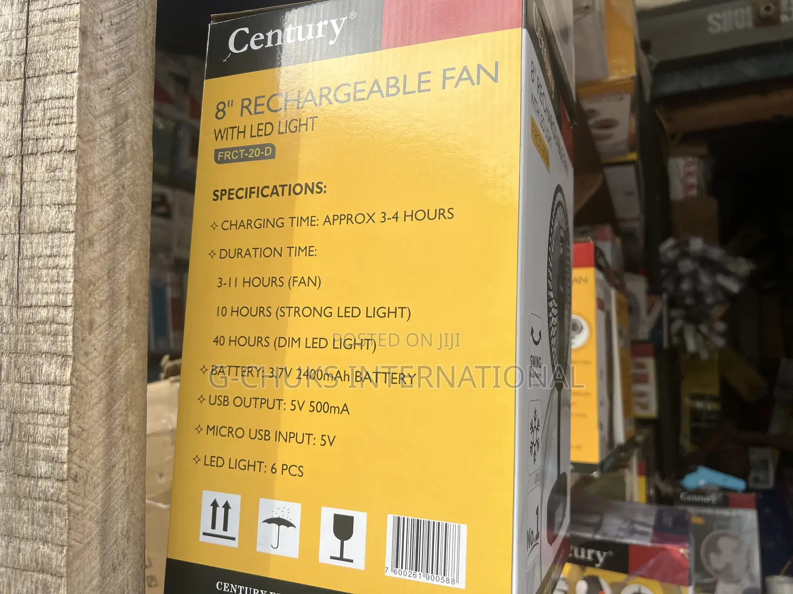 Century 8 Inches Century Rechargeable Table Fan