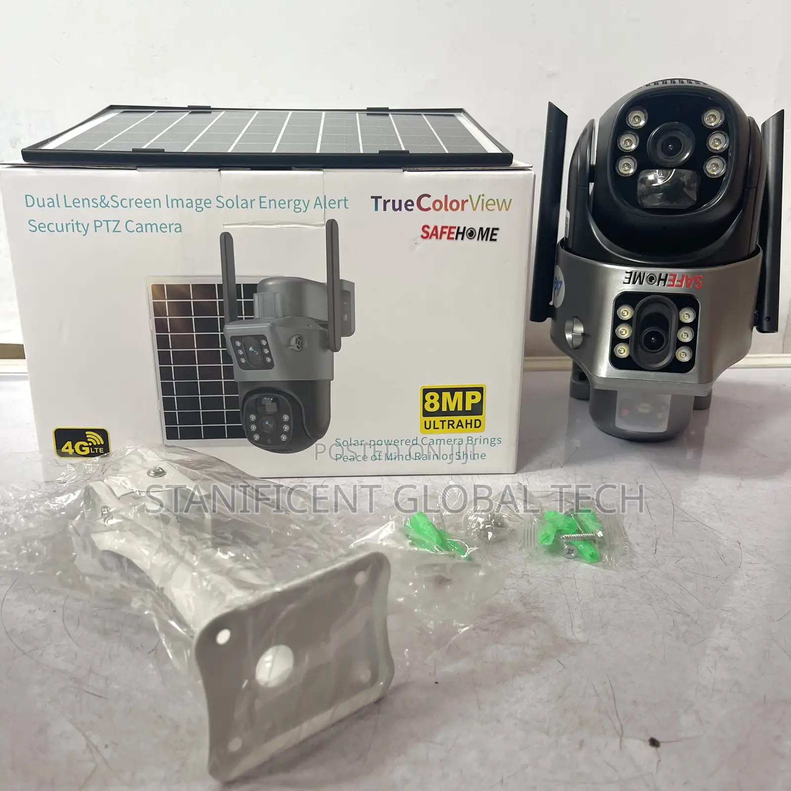 Safehome 8mp 4g Dual Lens Solar Big Outdoor Camera V380 App