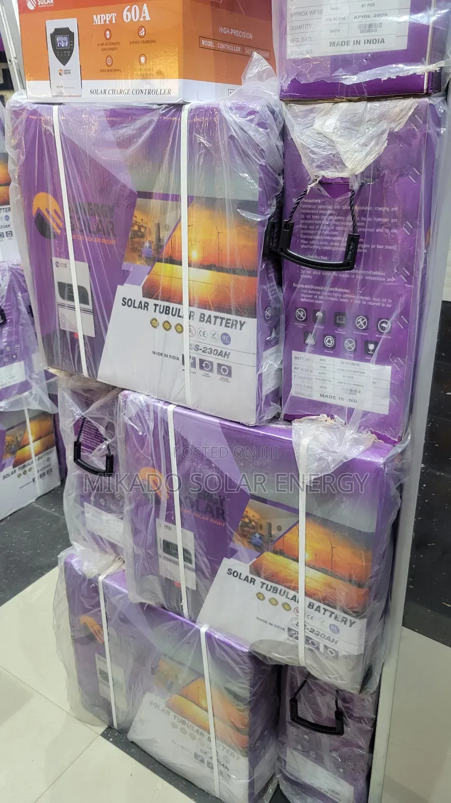230ah 12v Sunergy Solar Tubular Battery