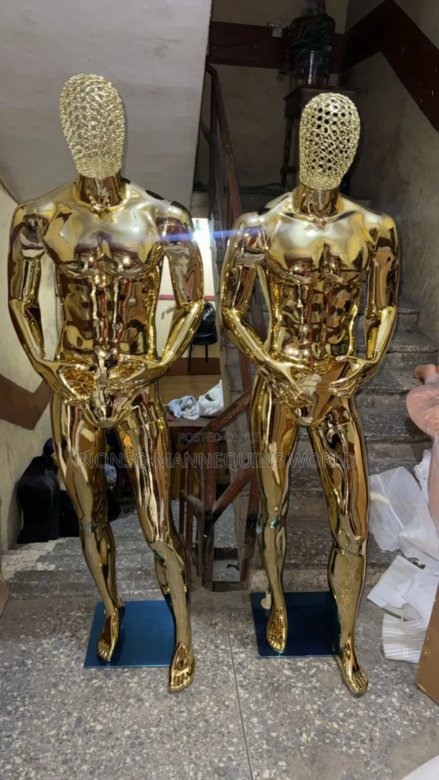 Net Head Gold Chrome Male Mannequin