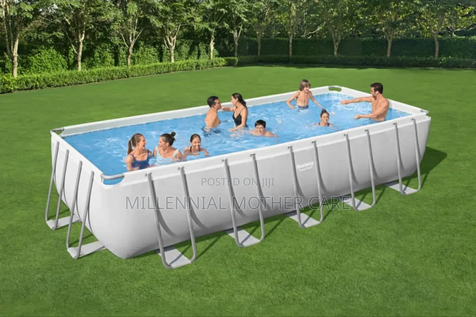 Intex Steel Rectangular Above-Ground Pool – Family Size
