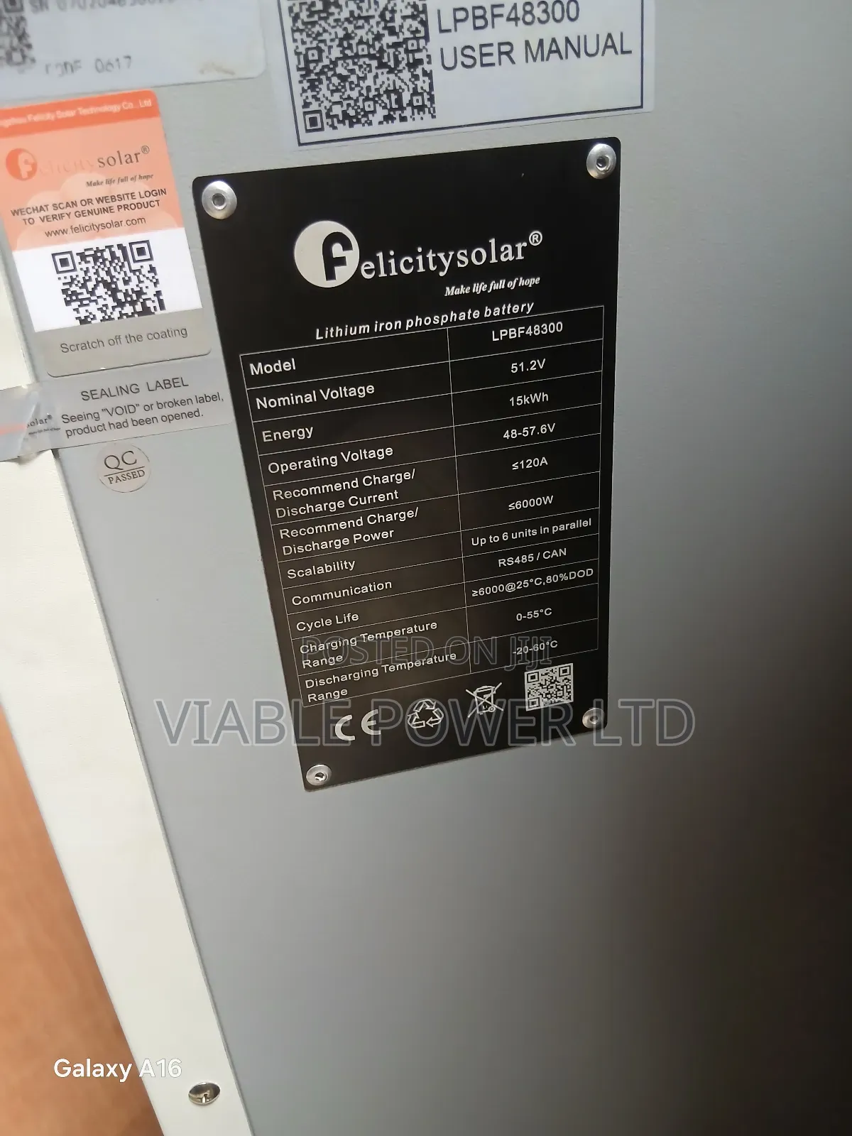 Felicity 15kwh Lithium Battery Very Reliable And Efficient