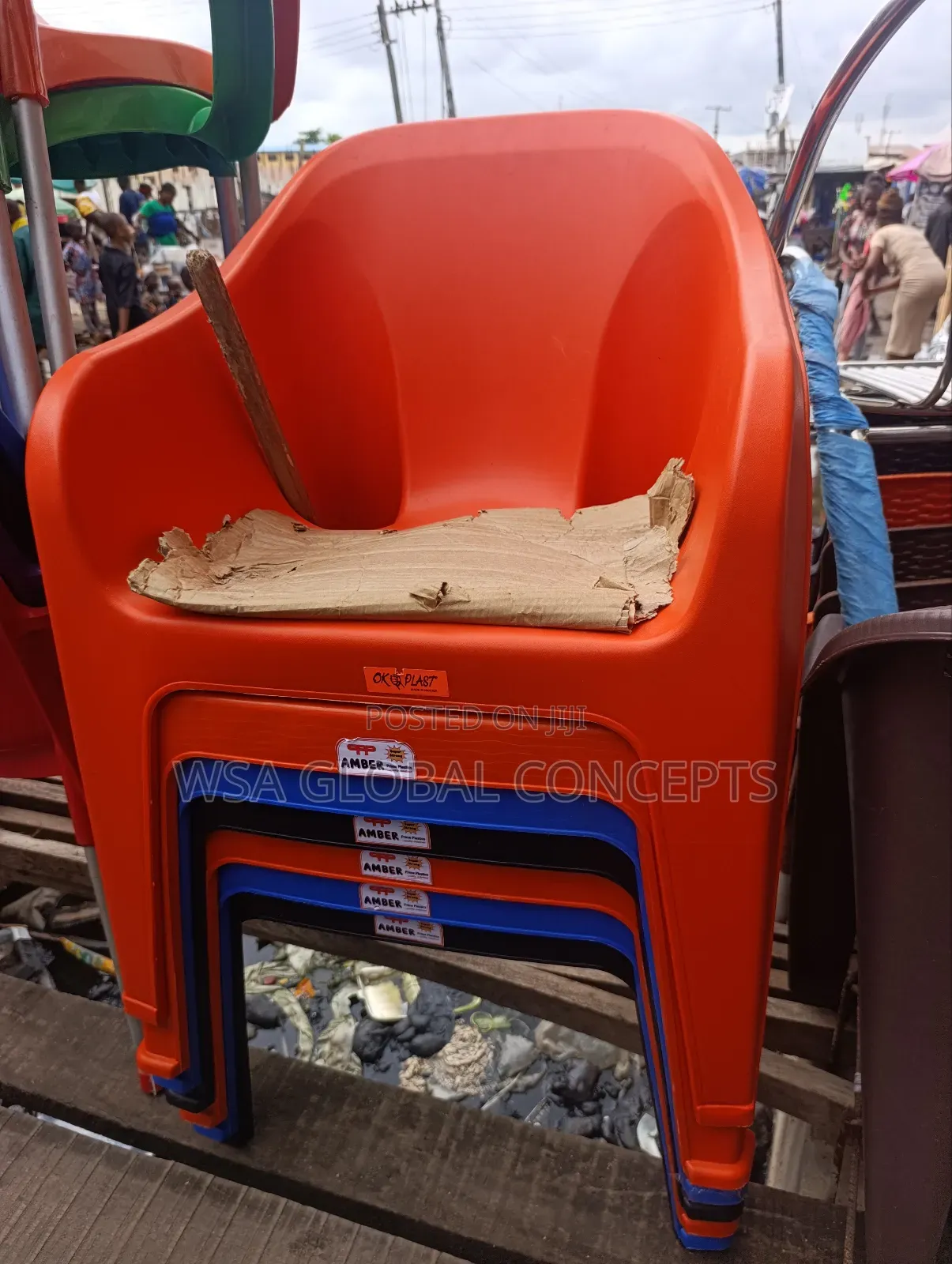 Arms Amber Plastic Chair Available in Colors