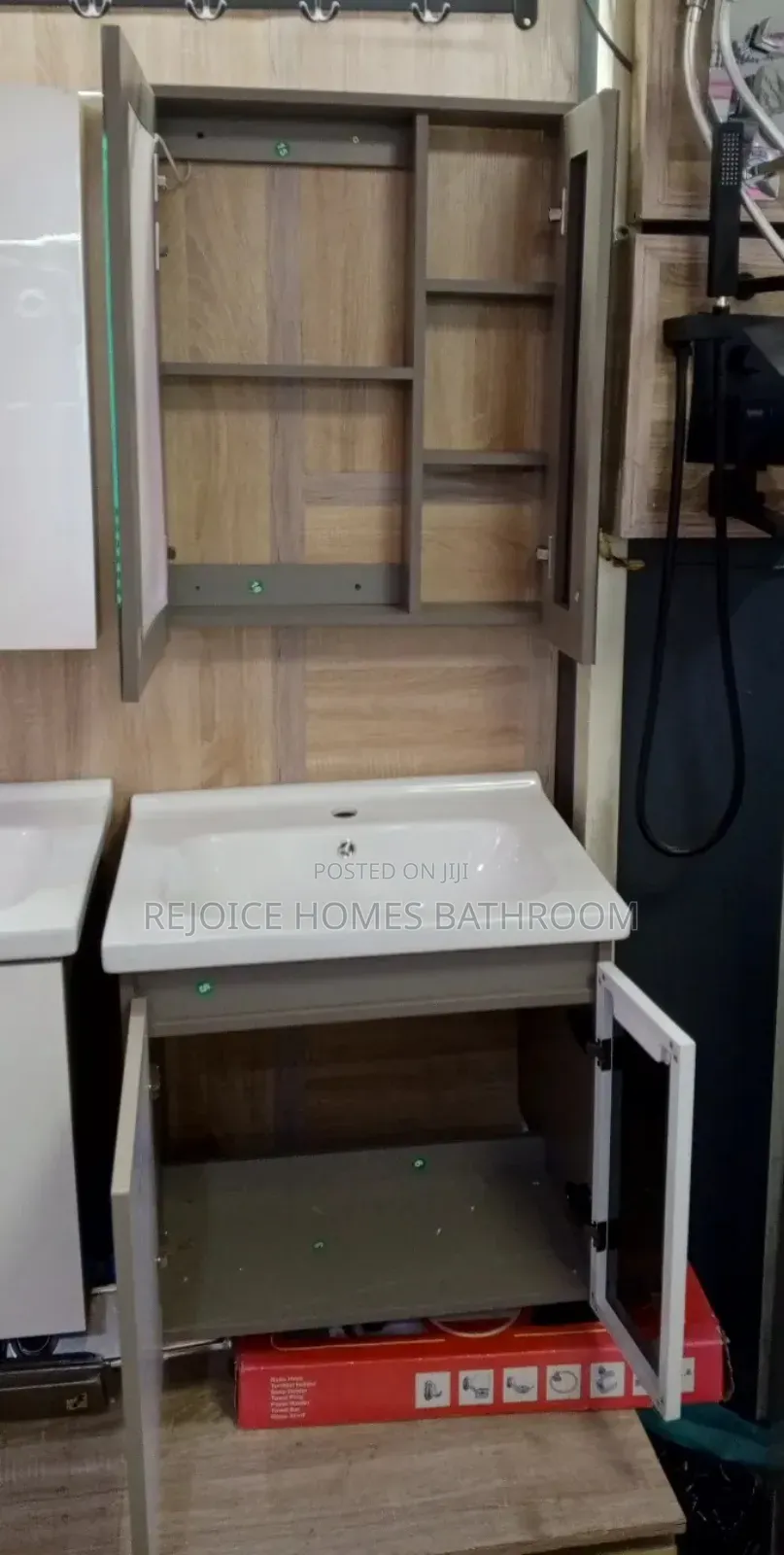 Luxury Bathroom Vanity With Led Mirror Under-Sink Cabinet
