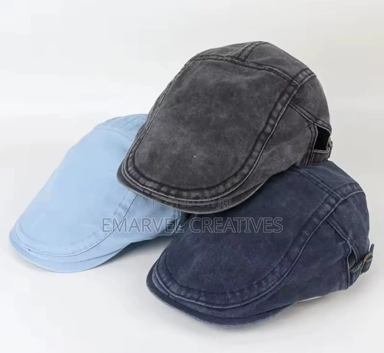 Summer Flat Cap 2025 Vintage Denim Newsboy Cap Peaky Blinder