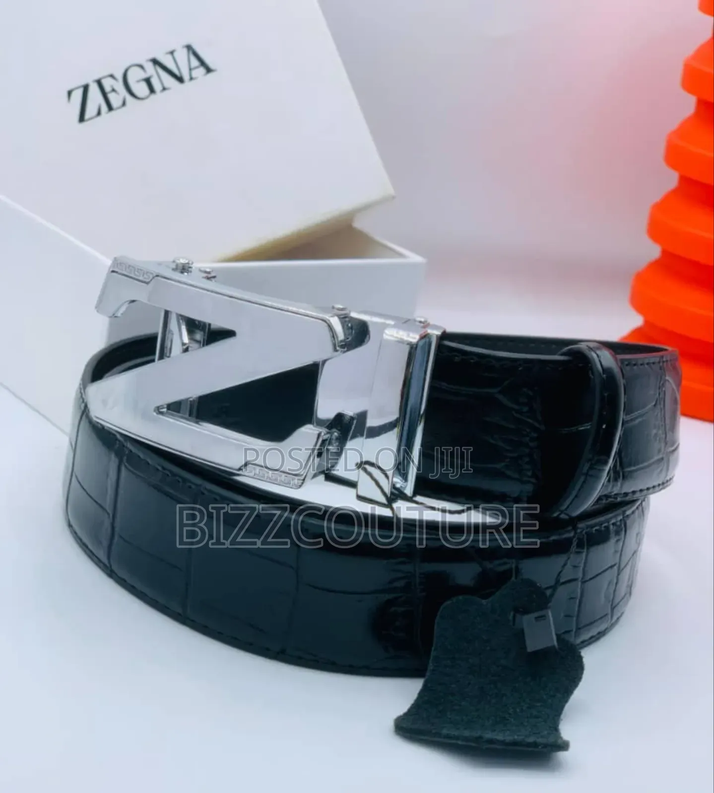 Original Zegna Leather Belts Available in Store