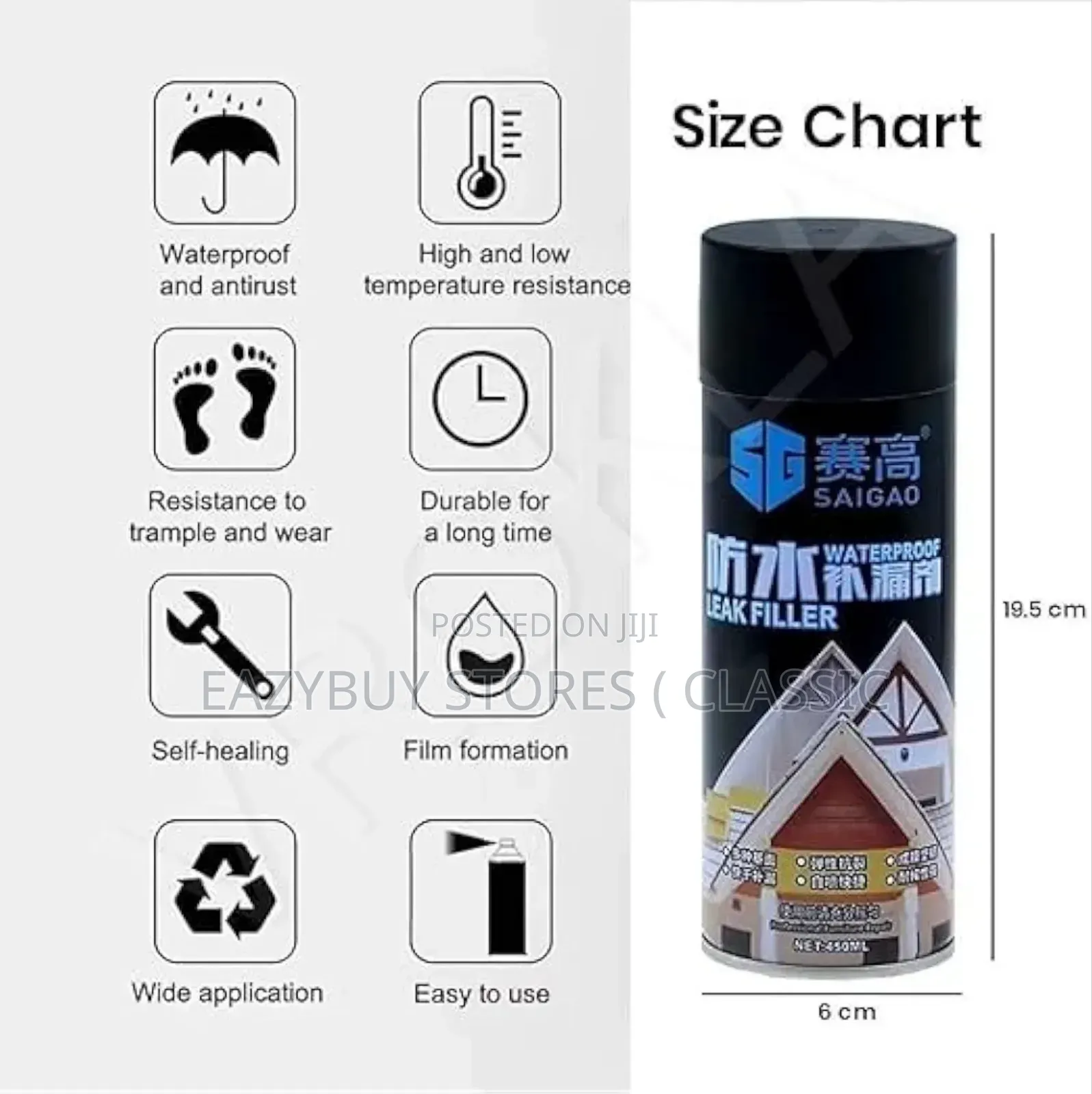 Leak Filler Waterproof, Sealant Spray, Instant Sealer