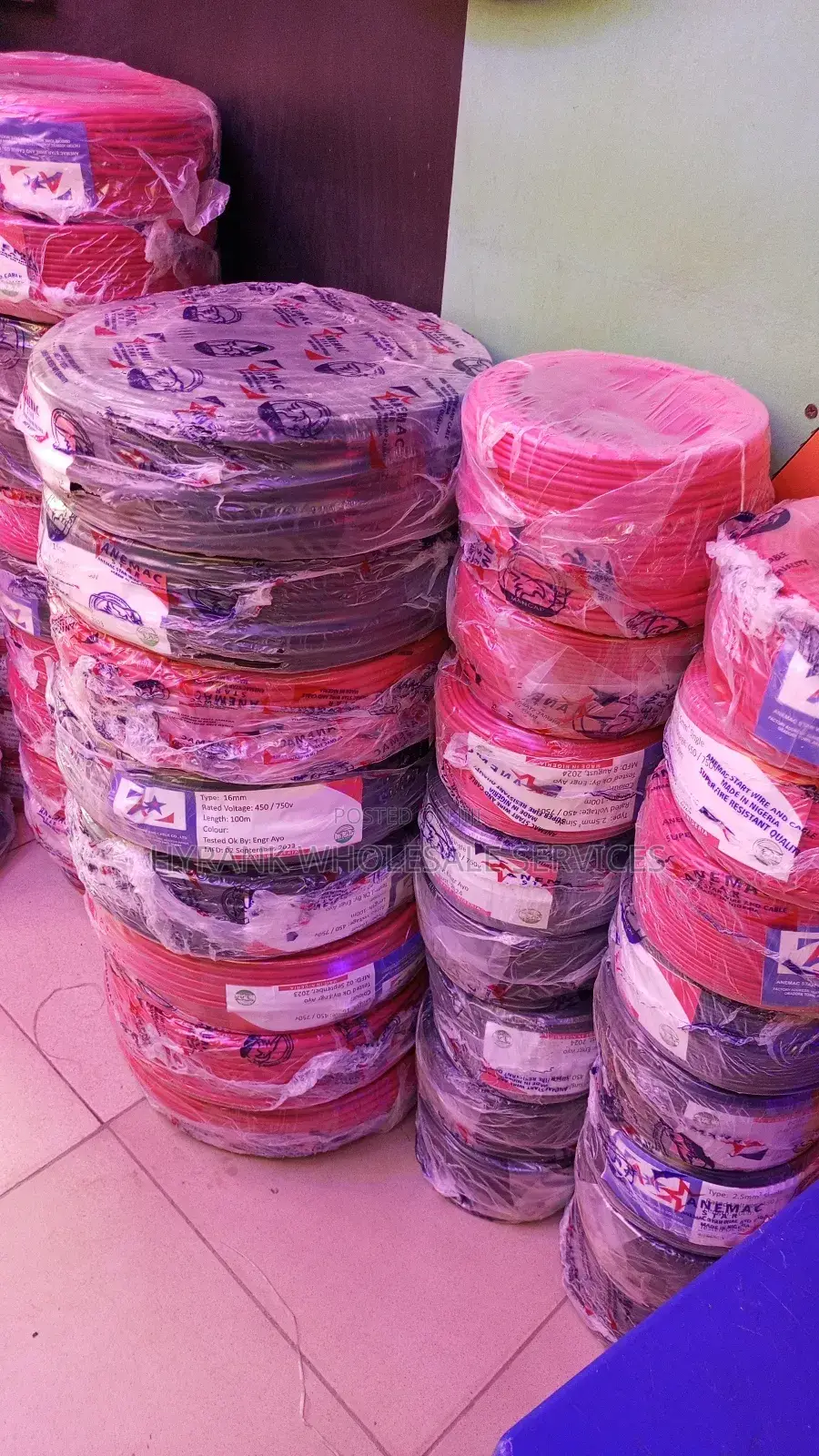 Wires and Cables, All Sizes, Full Gage Copper