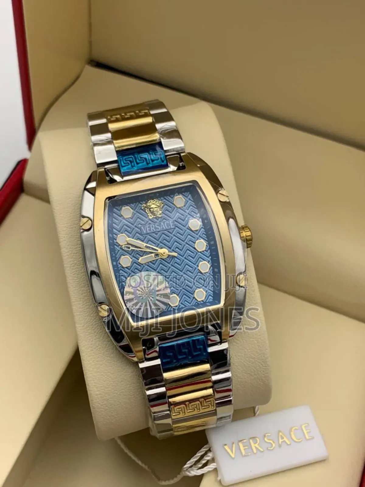 Versace Inspired Men's Watch - Stainless Steel Square Dial"