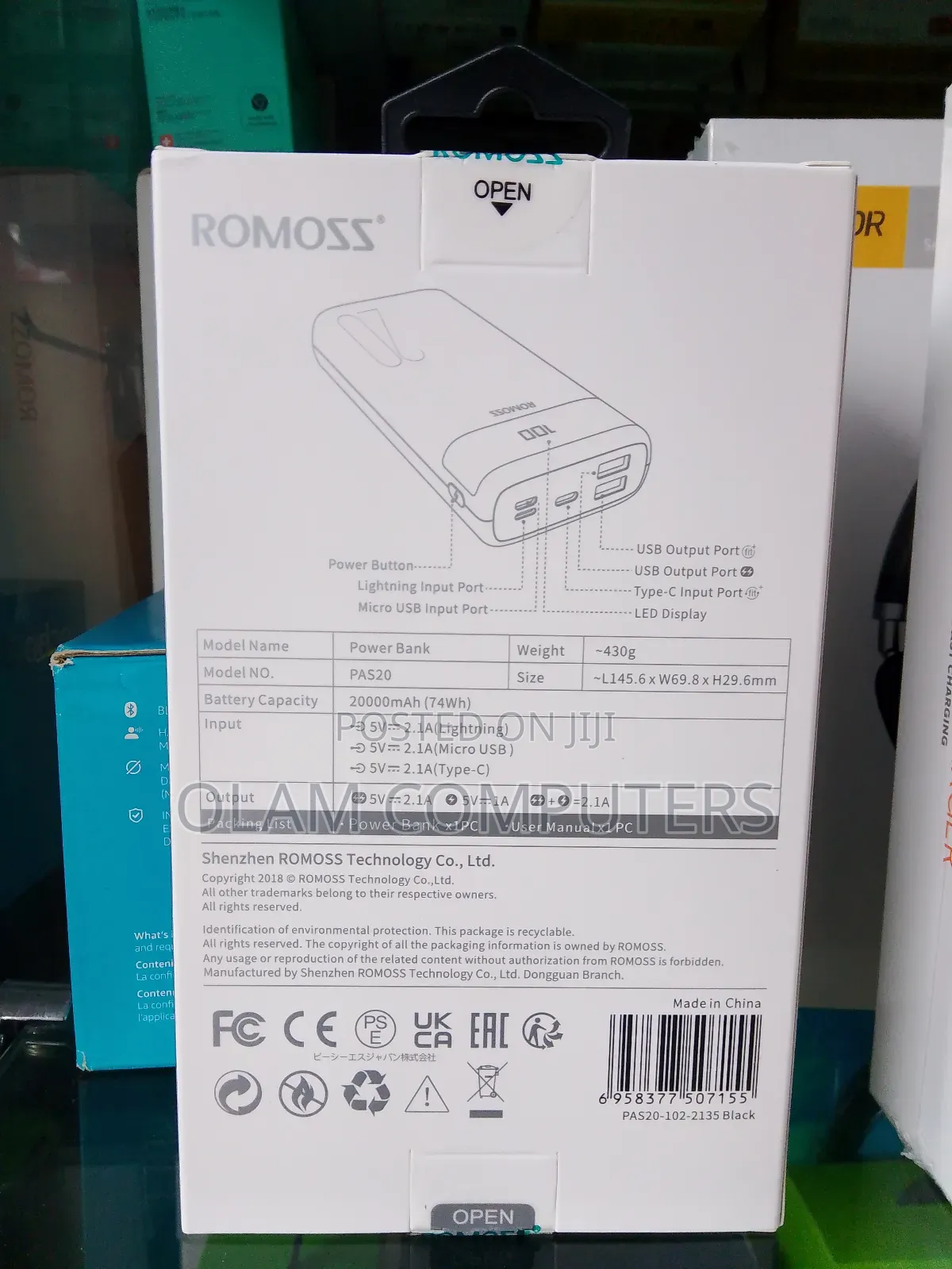 Romoss Ares 20 Power Bank 20000mah
