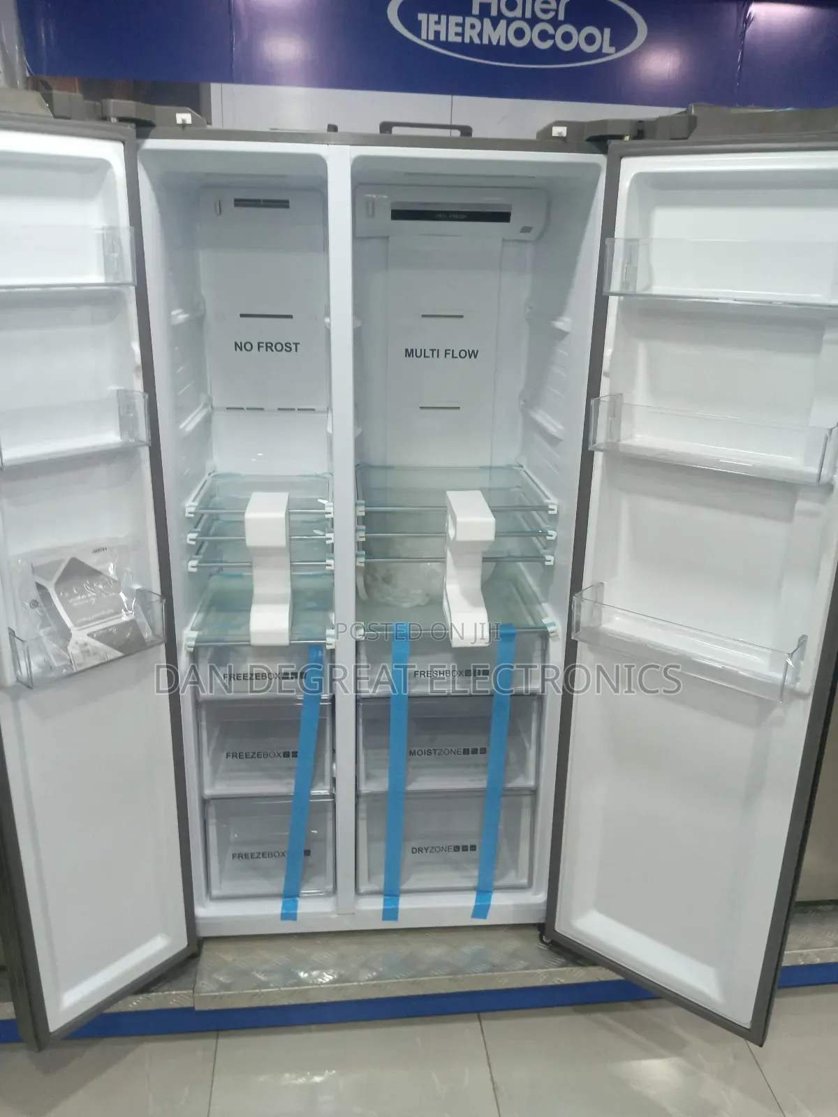 Haier Thermocool 619 Glas Inverter Side by Side Refrigerator