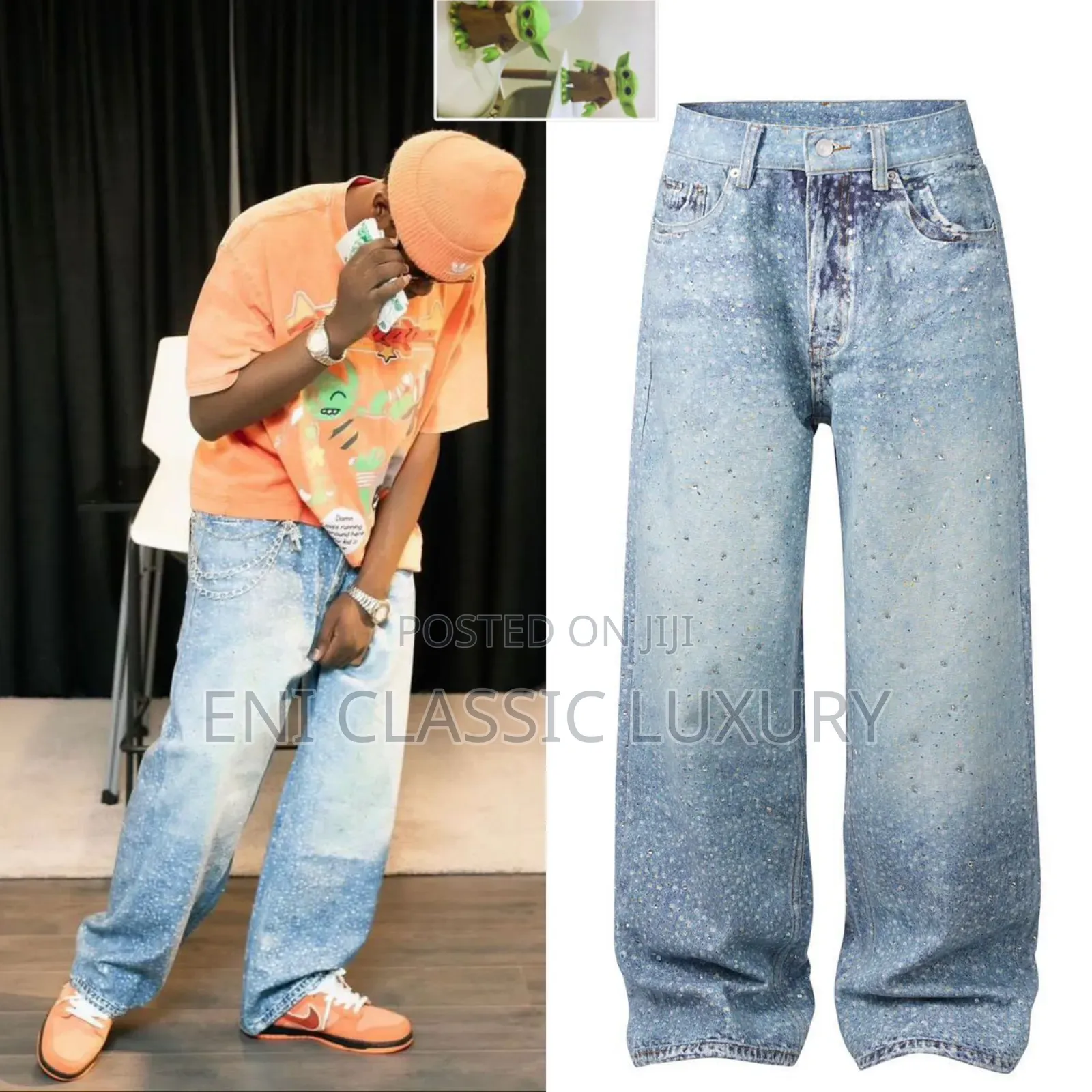 Pure Quality Luxury Men's Cargo Jeans 👖 Well Branded