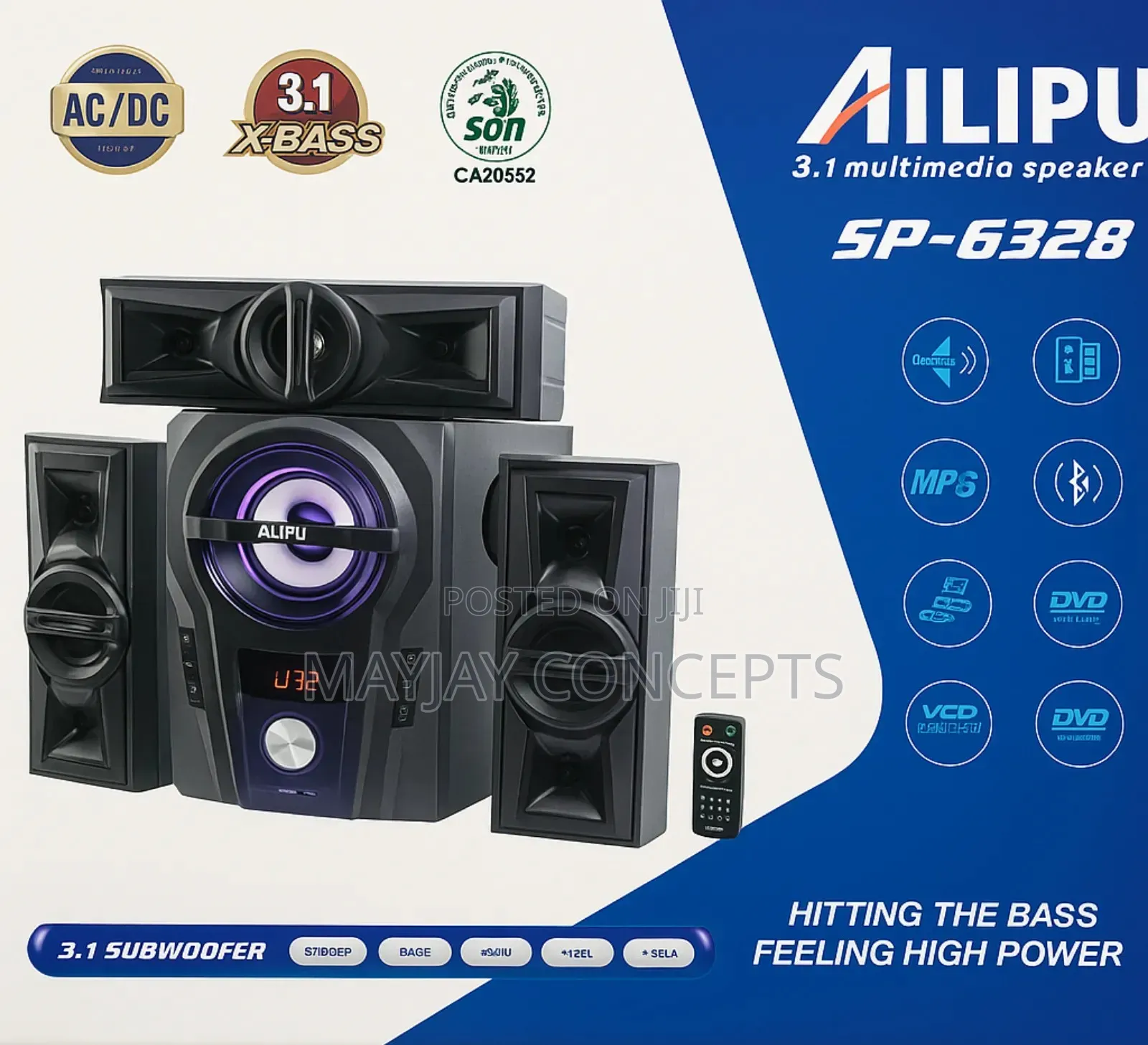 Ailipu Ac/Dc Multimedia Speaker System- Sp-6328