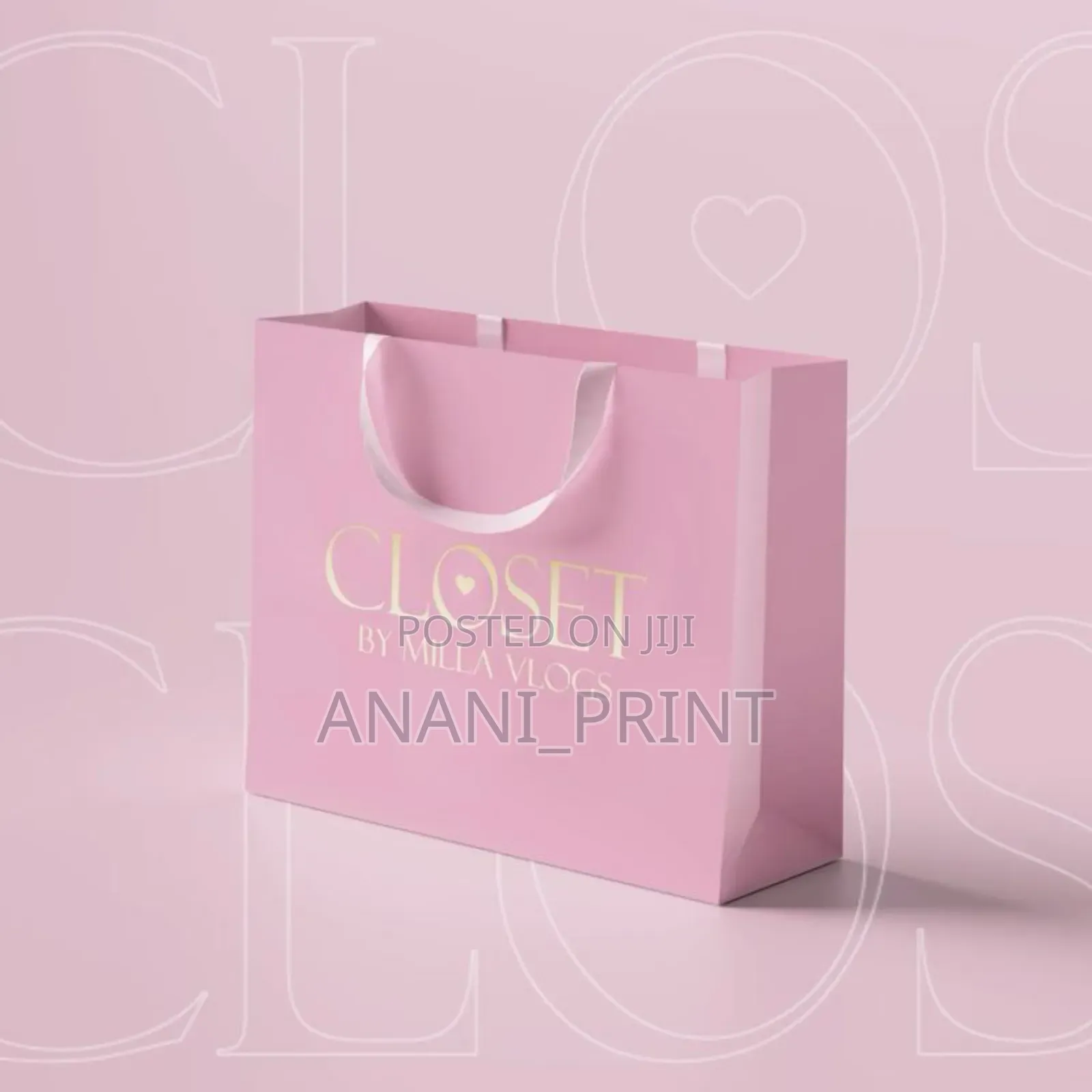 Carrier Bag With Foil and Ribbon Handle