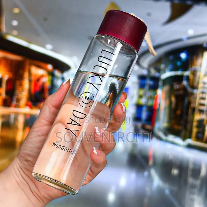 360ml Transparent Glass Water Bottle - Drinkware