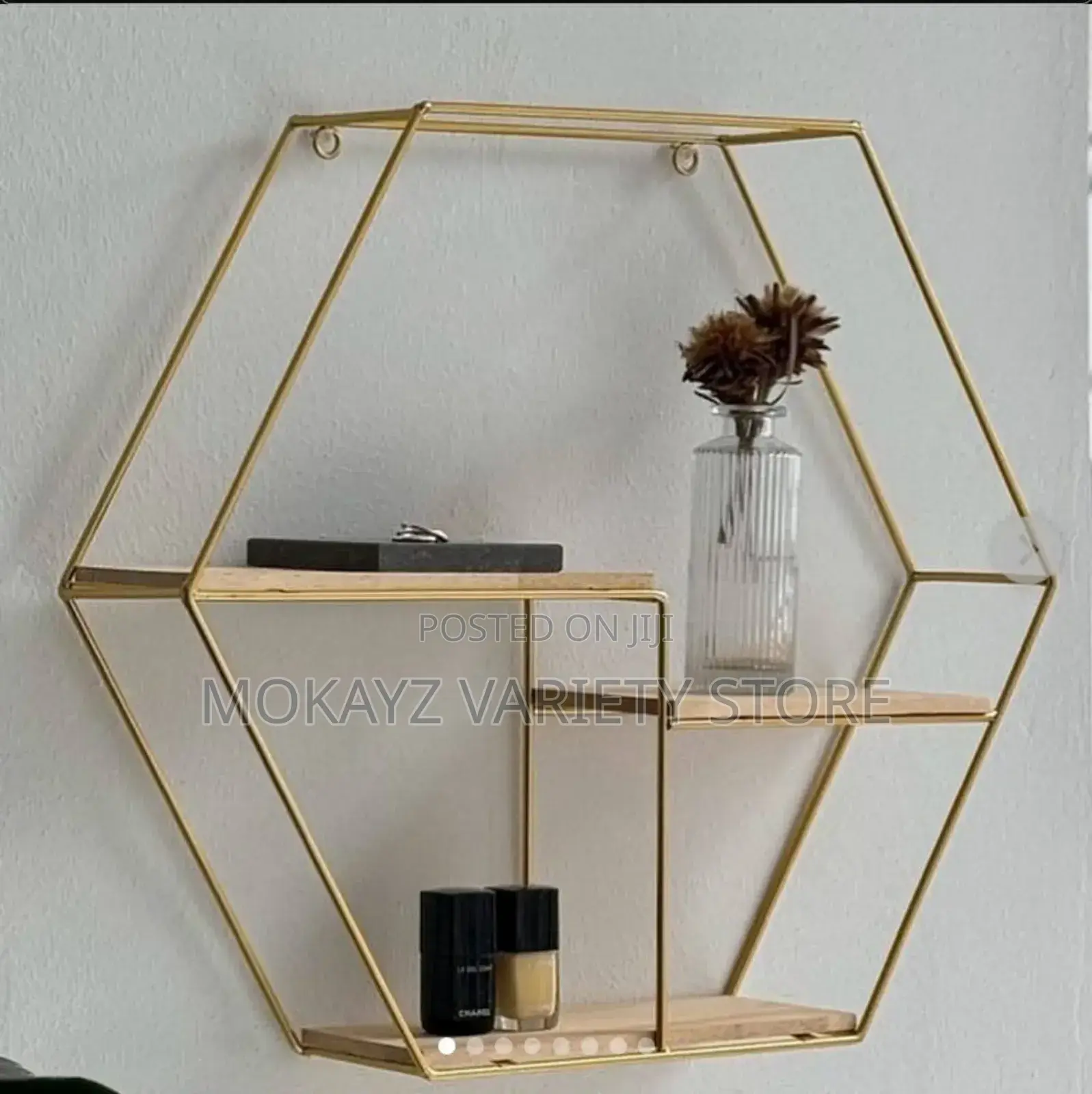 Nordic Gold Luxury Wall Decor Storage Rack (Big Size)