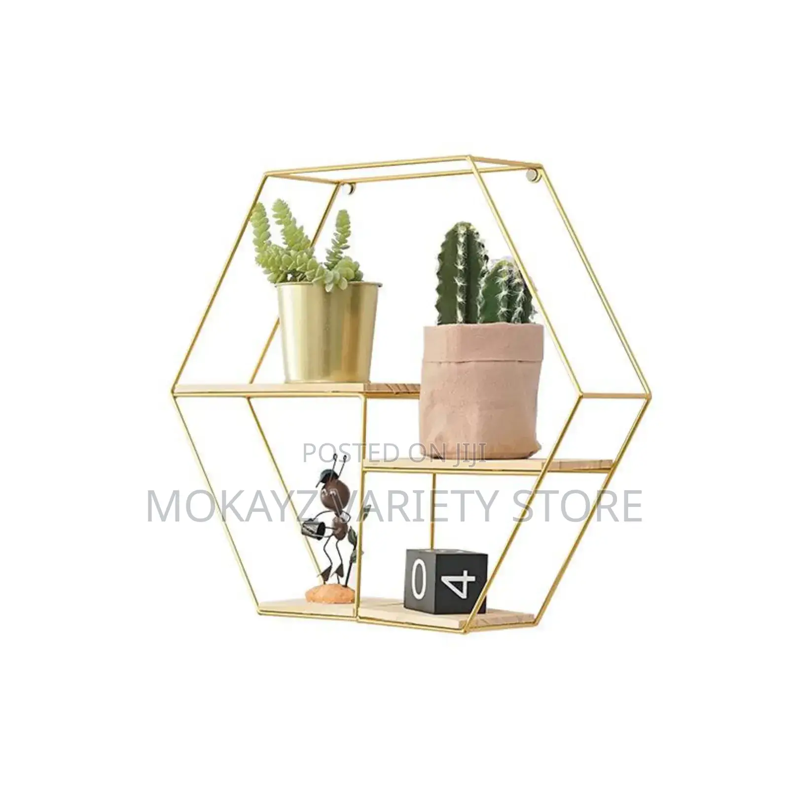 Nordic Gold Luxury Wall Decor Storage Rack (Big Size)