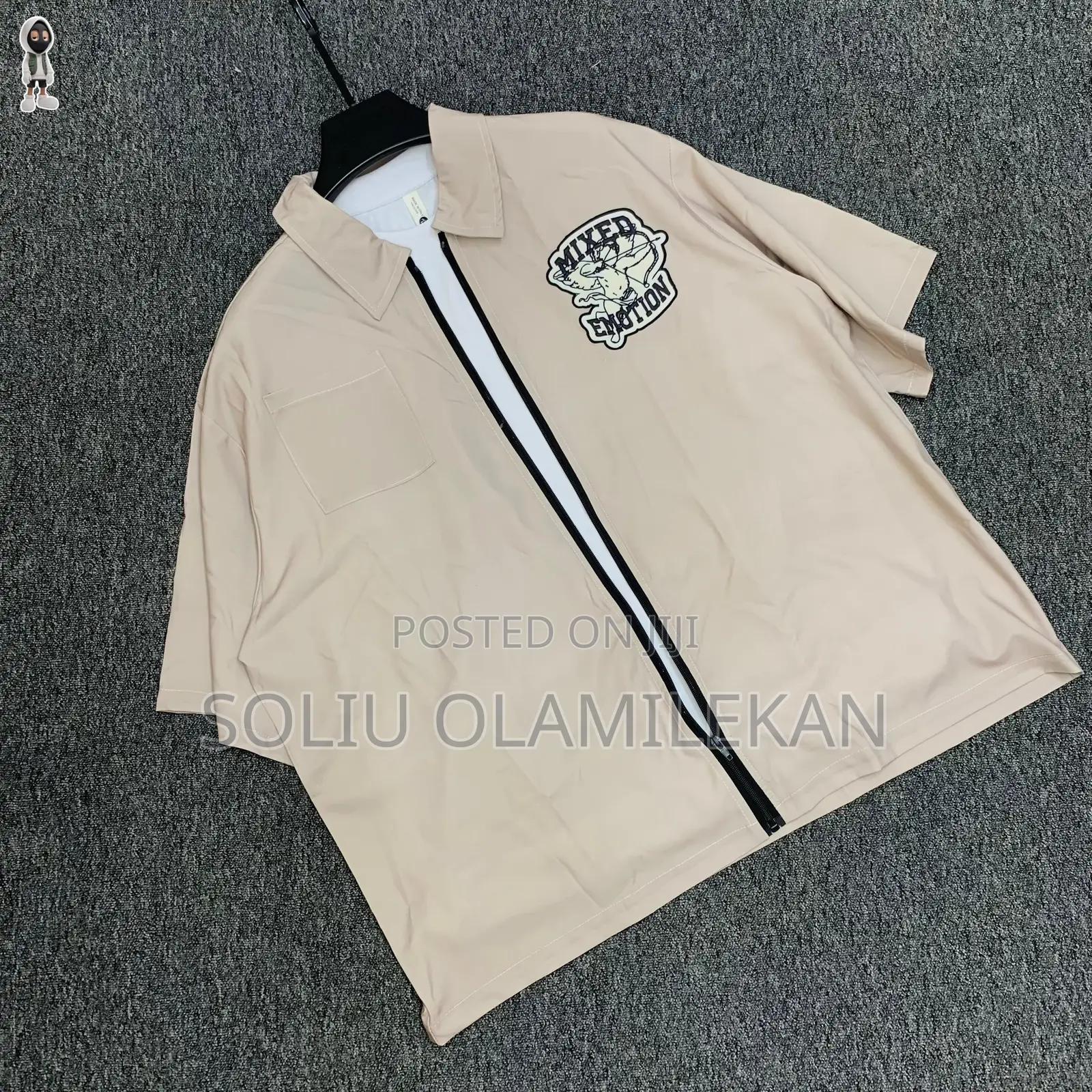 Luxury Zip Up Silk Crop Shirt