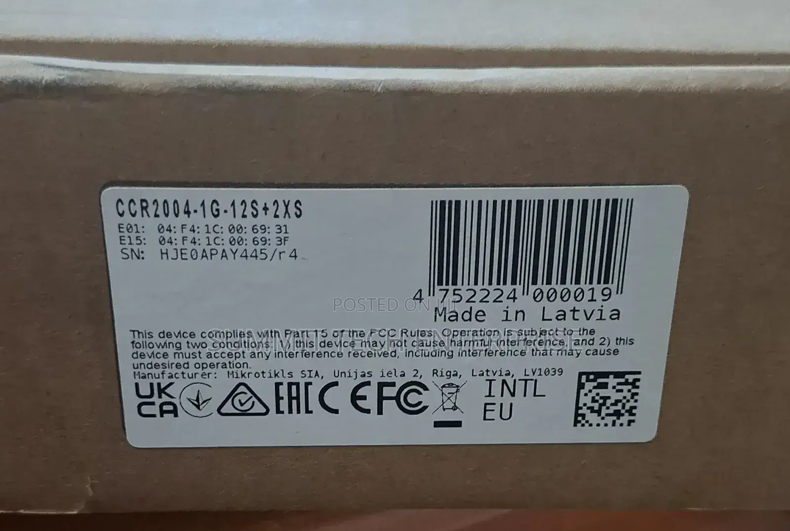 Mikrotik Ccr2004-1g-12s + 2xs