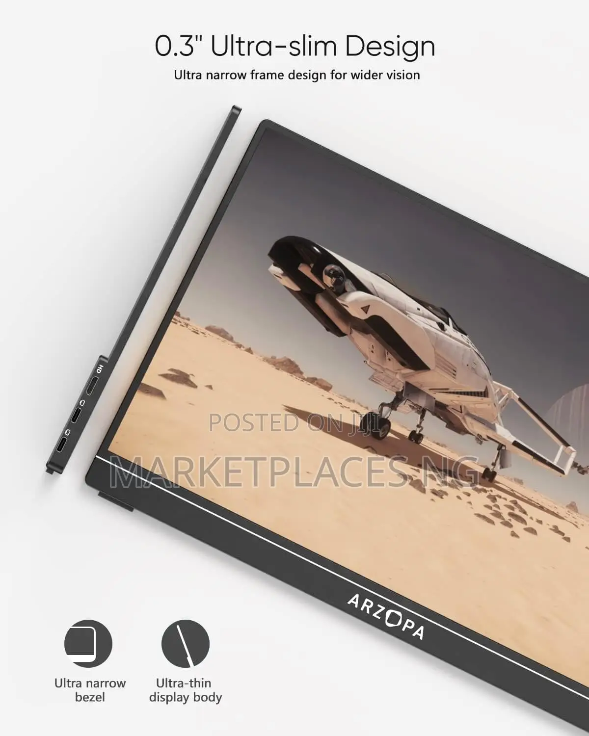Arzopa 15.6" 144hz Portable Gaming Monitor for Laptop Ps5