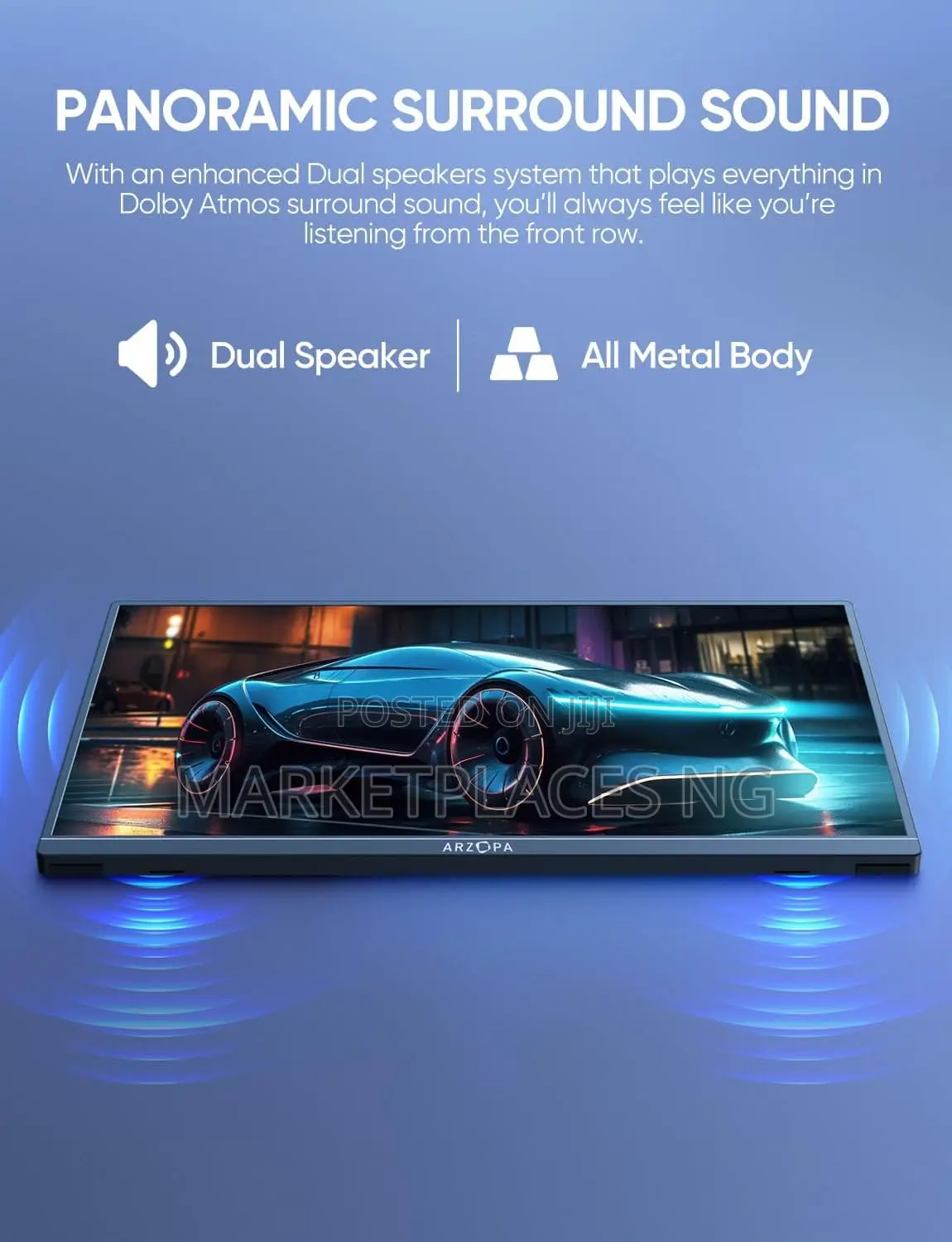 Arzopa 15.6" 144hz Portable Gaming Monitor for Laptop Ps5