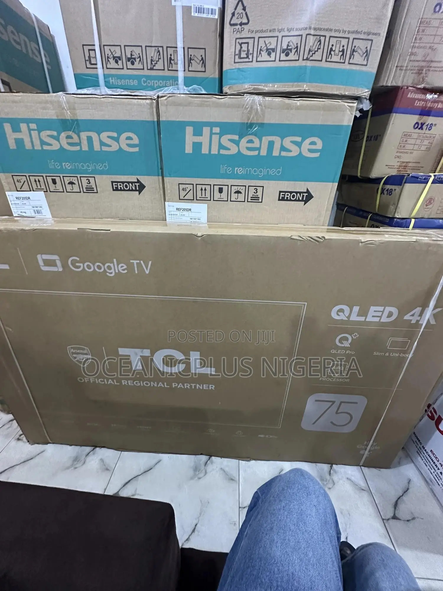 75′′ Inches Ultraclarity Max TCL 75c655 Qled Google Tv
