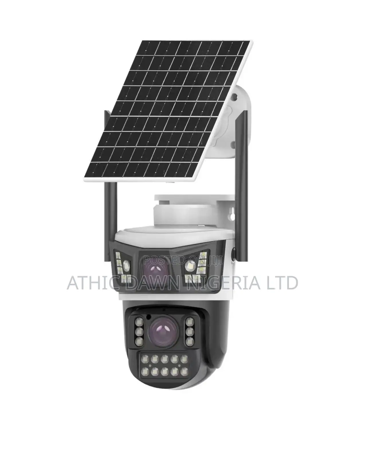 Dual Lens Double Lens Solar CCTV Camera