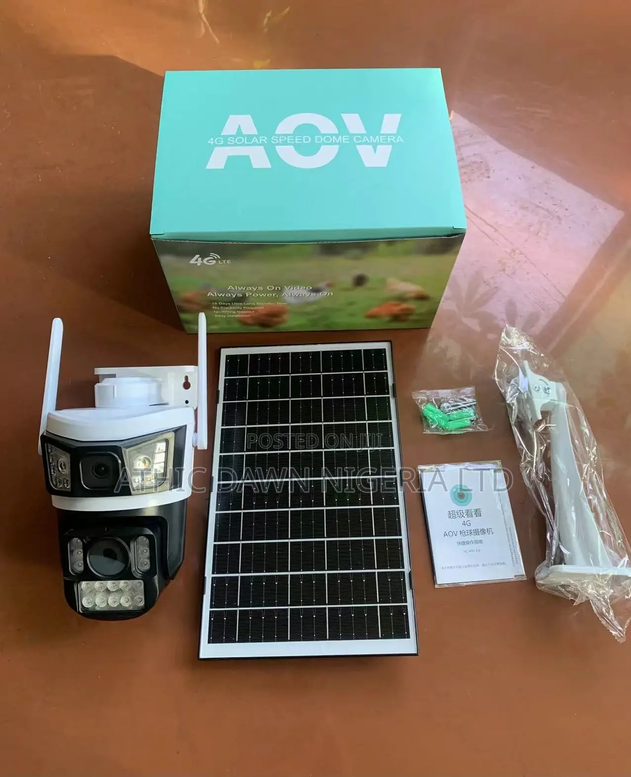 Dual Lens Double Lens Solar CCTV Camera