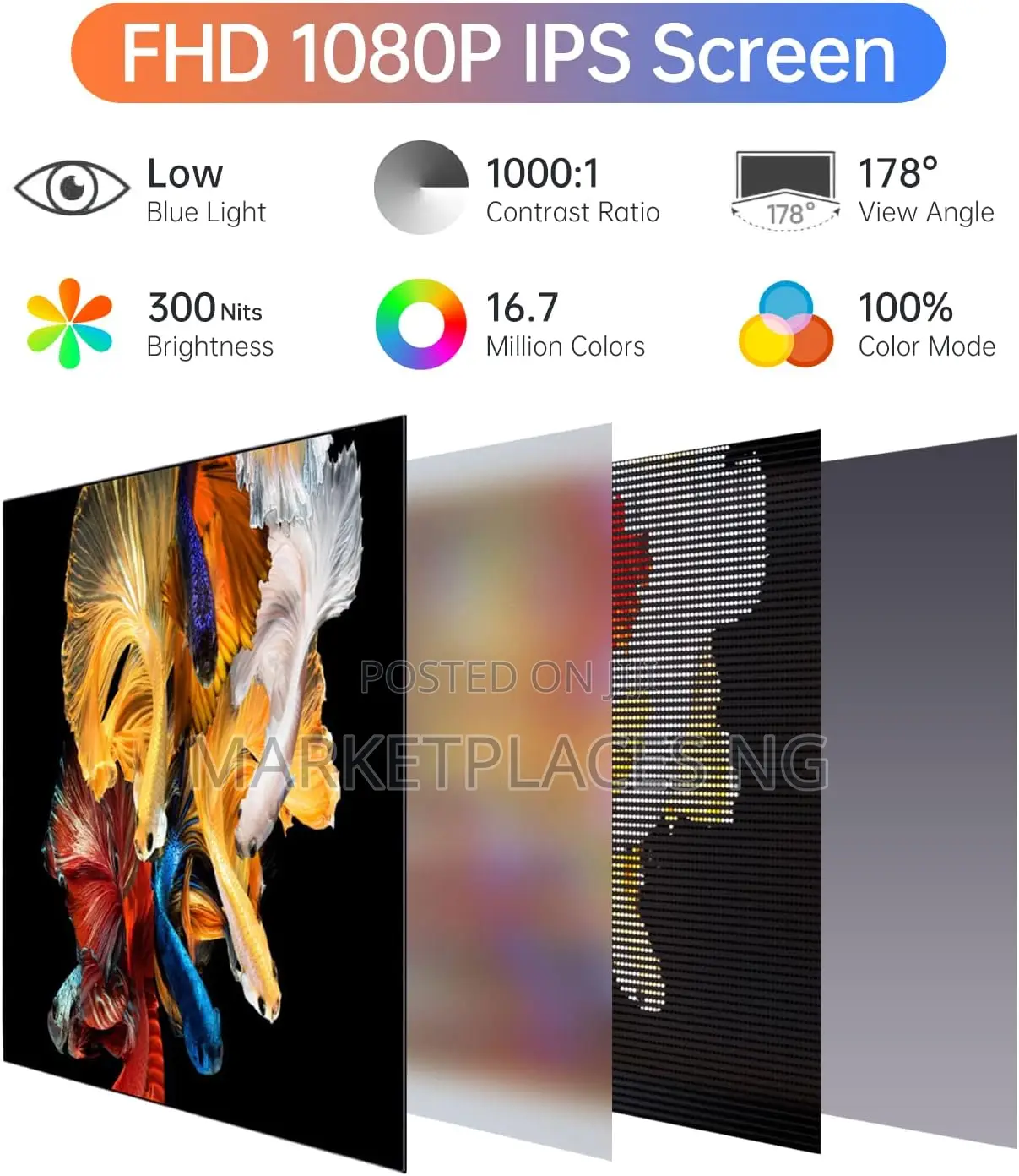 15.6" FHD Portable Monitor – Usb-C Hdmi Second Screen