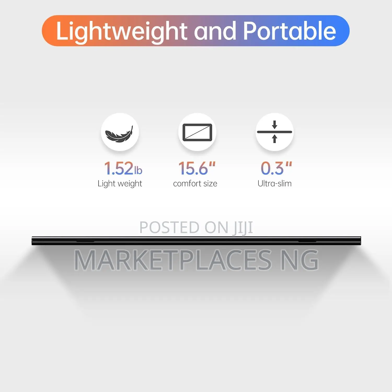 15.6" FHD Portable Monitor – Usb-C Hdmi Second Screen