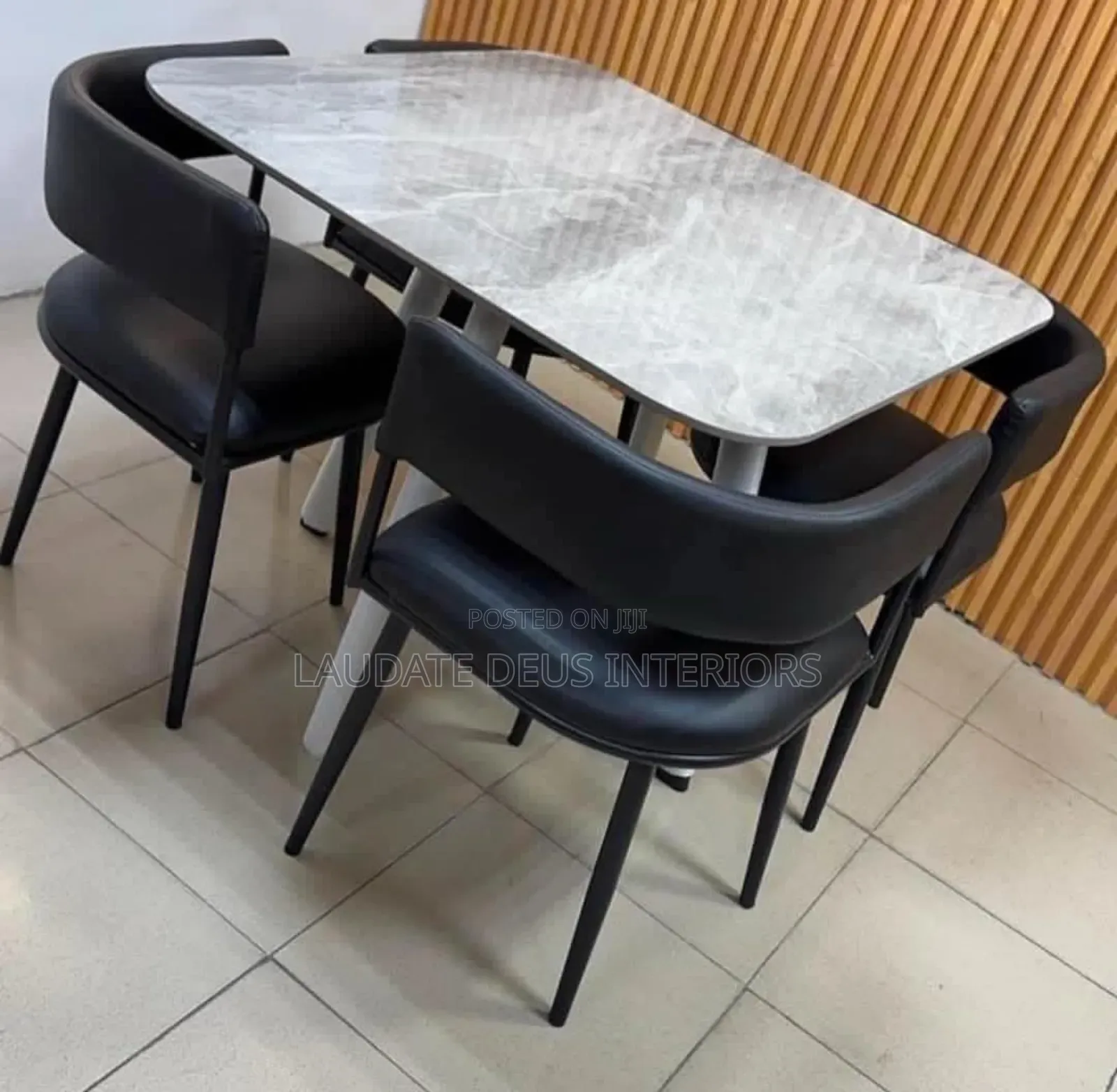 Contemporary 4 Sitters Marble Top Dining Table