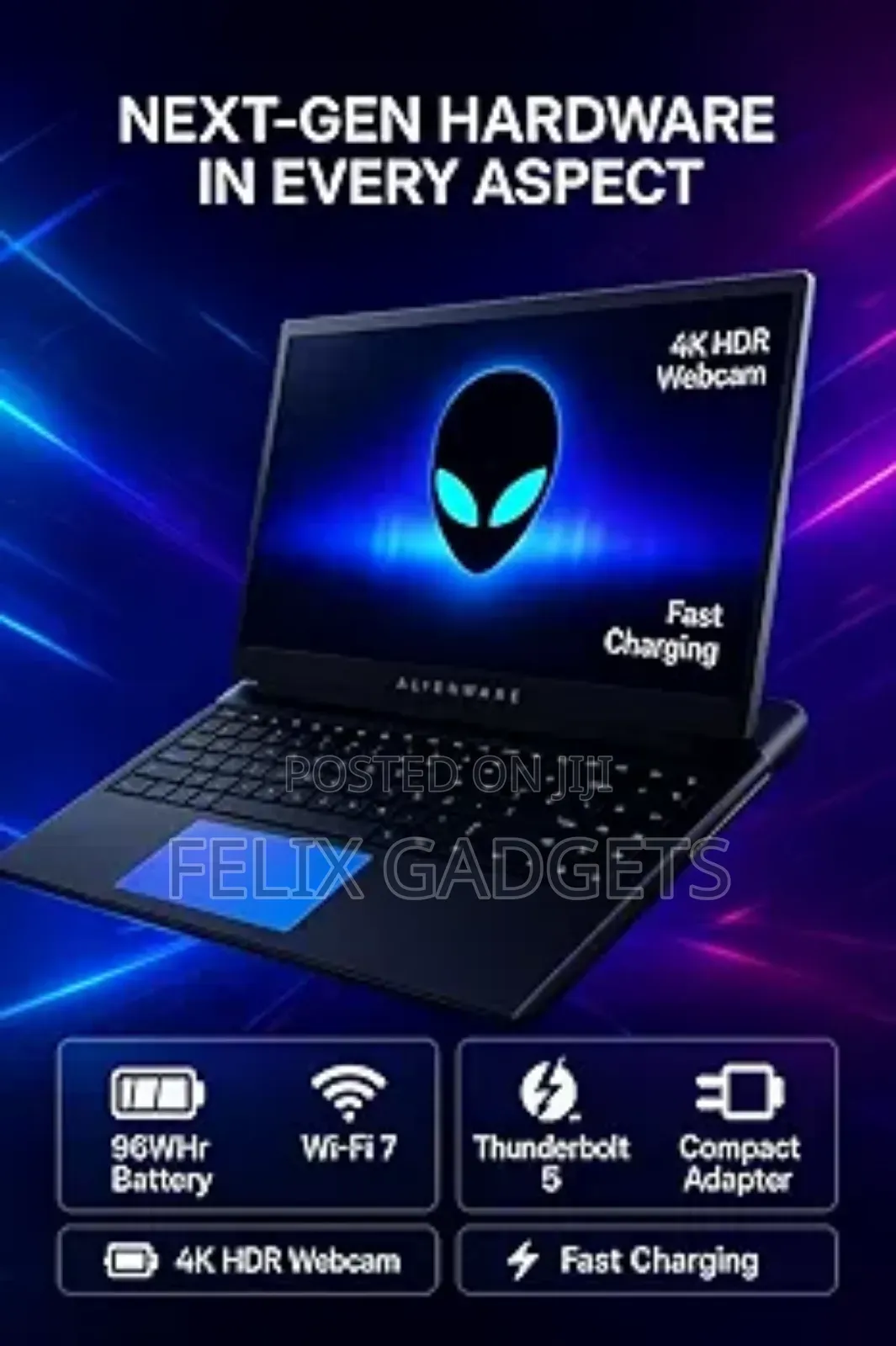 New Laptop Dell Alienware 18 Area-51 64GB Intel Core Ultra 9 SSD 2T