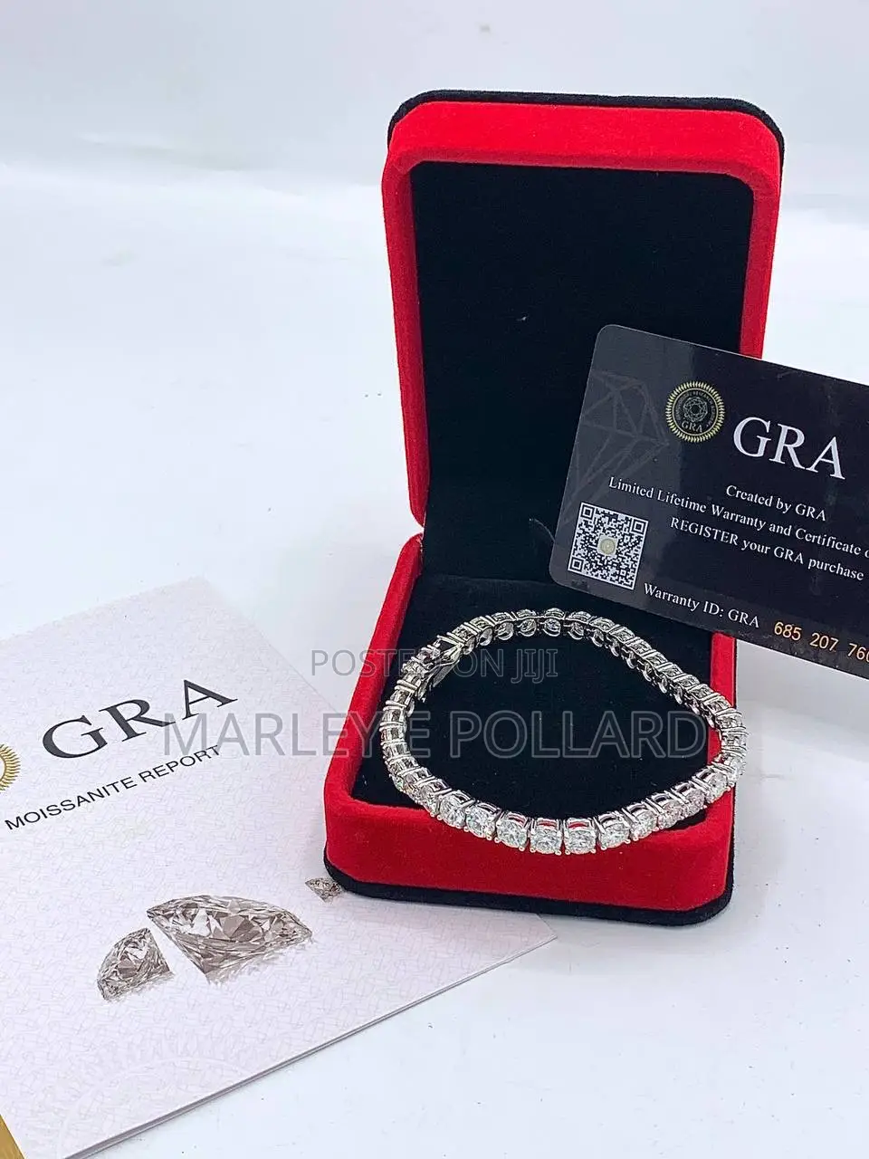 Vvs1 Moissanite Diamond 925 Sterling Silver Bracelet