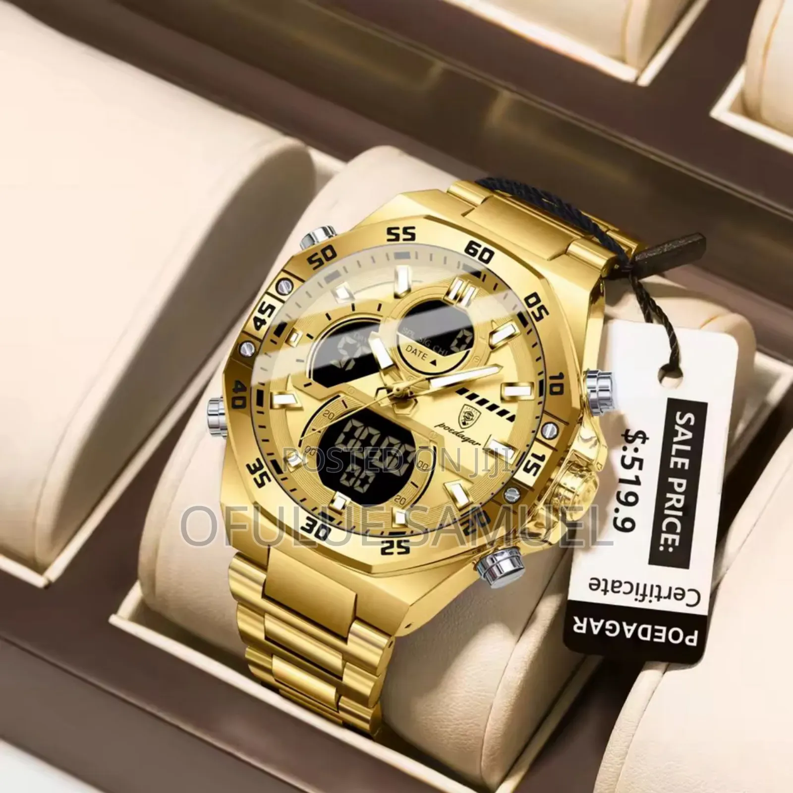 Poedagar Digital and Analogue Wristwatch