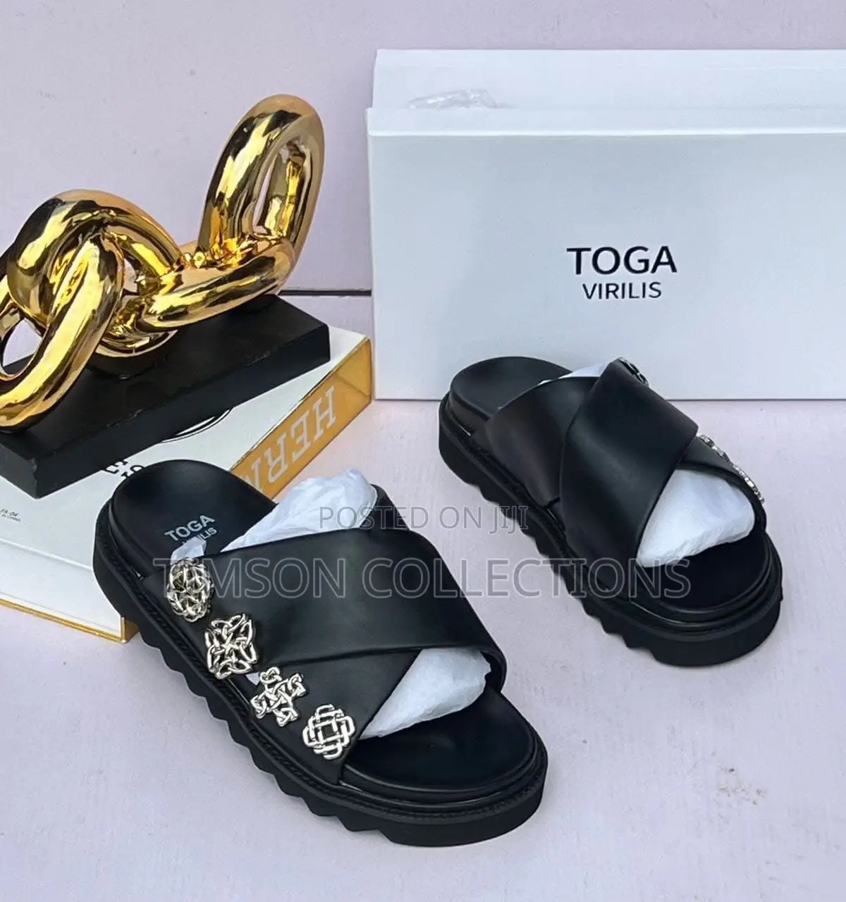 Toga Luxury Skull Slides Not Regular