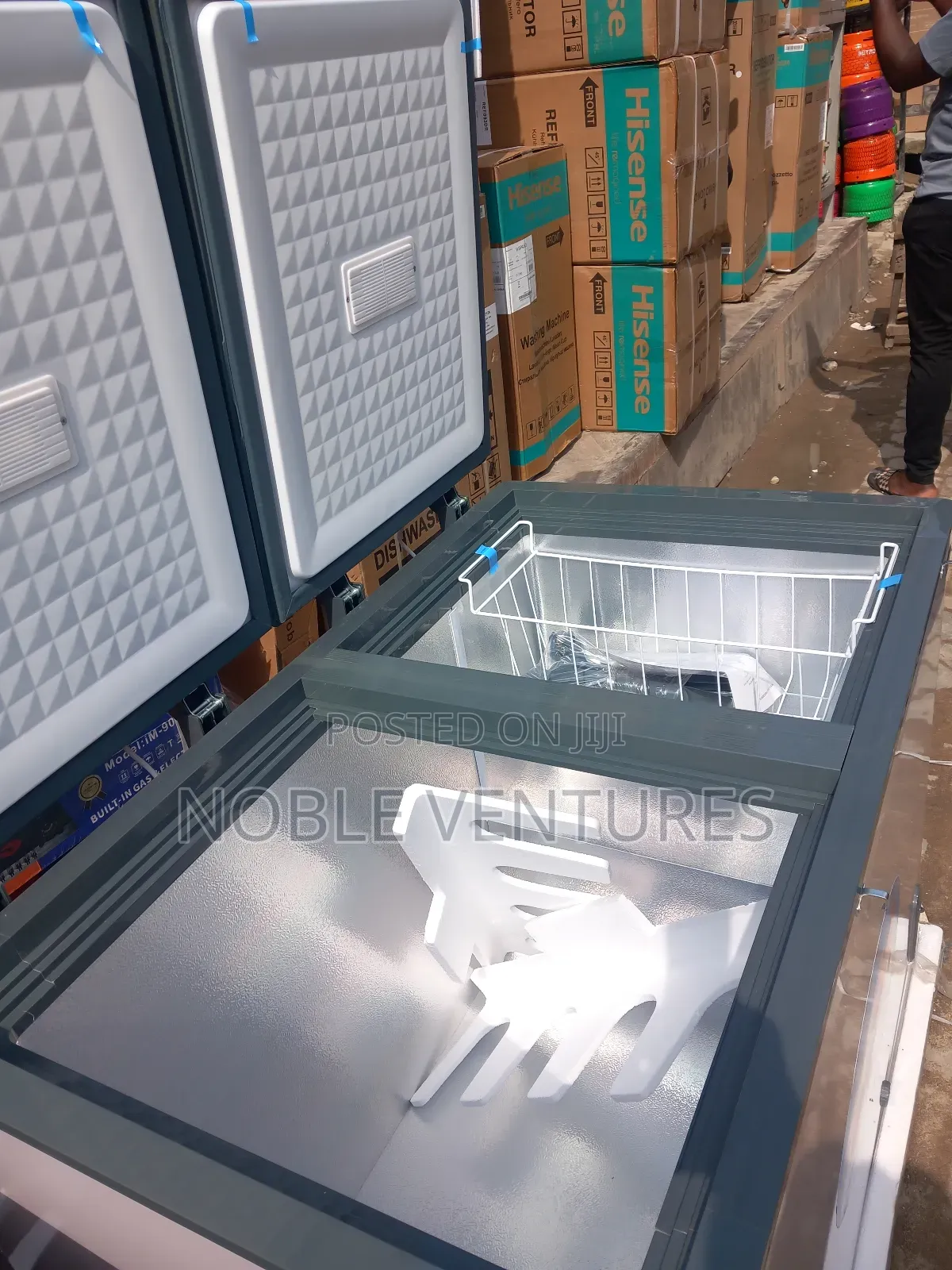 Original Aucma 650l Double Door Freezer (Copper)