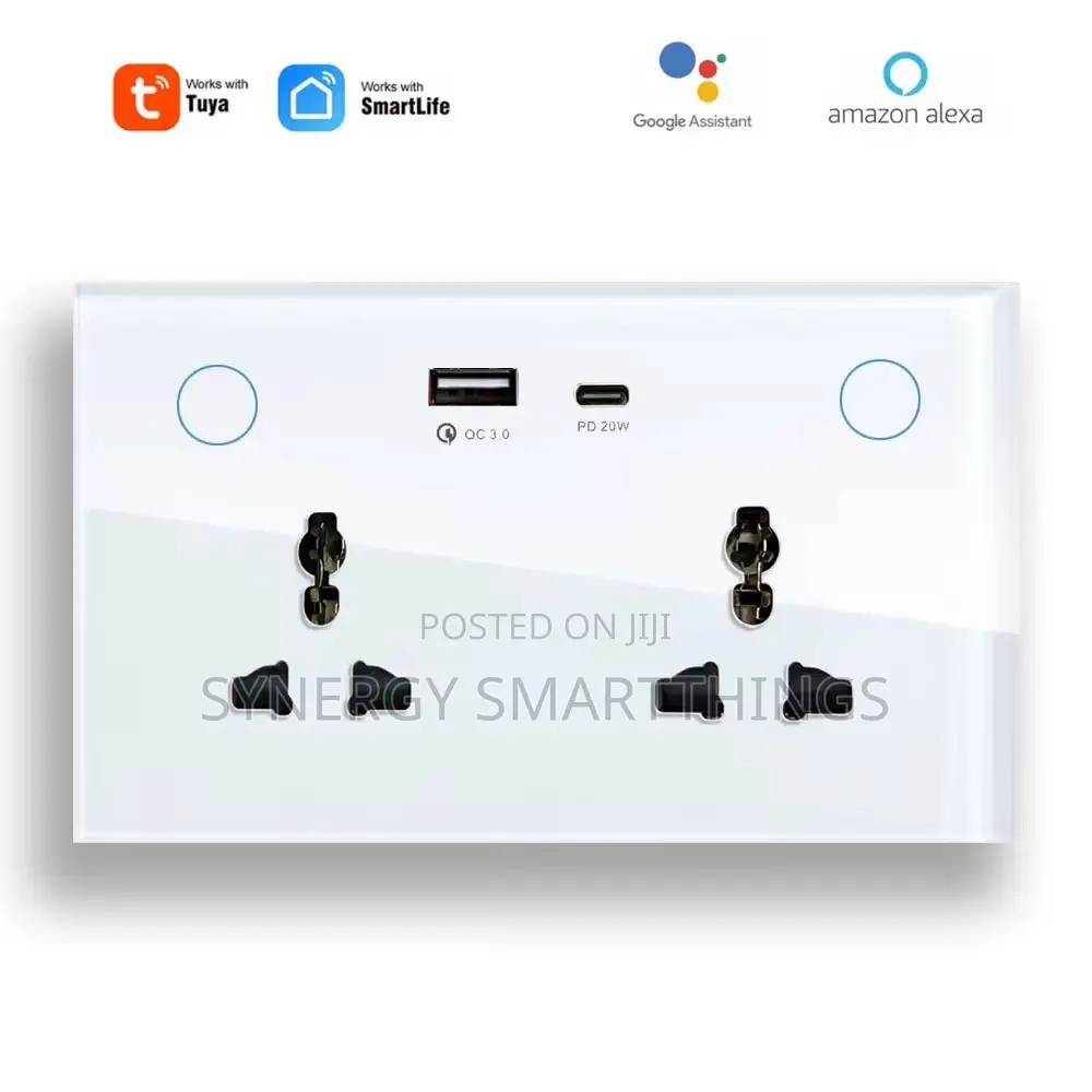 Tuya Wi-Fi Smart Double Universal Socket With Usb Type C Port