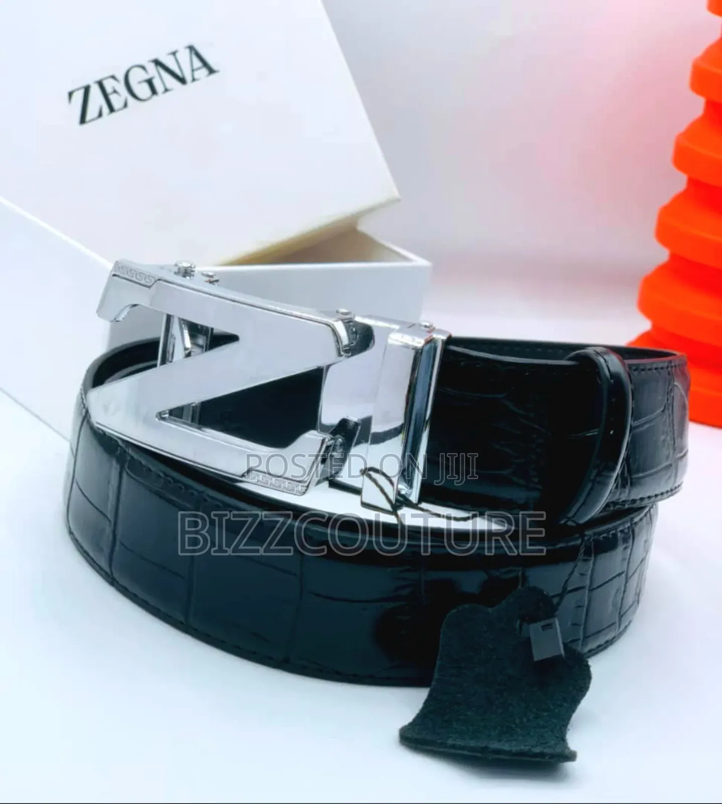 Original Zegna Leather Belts Available in Store