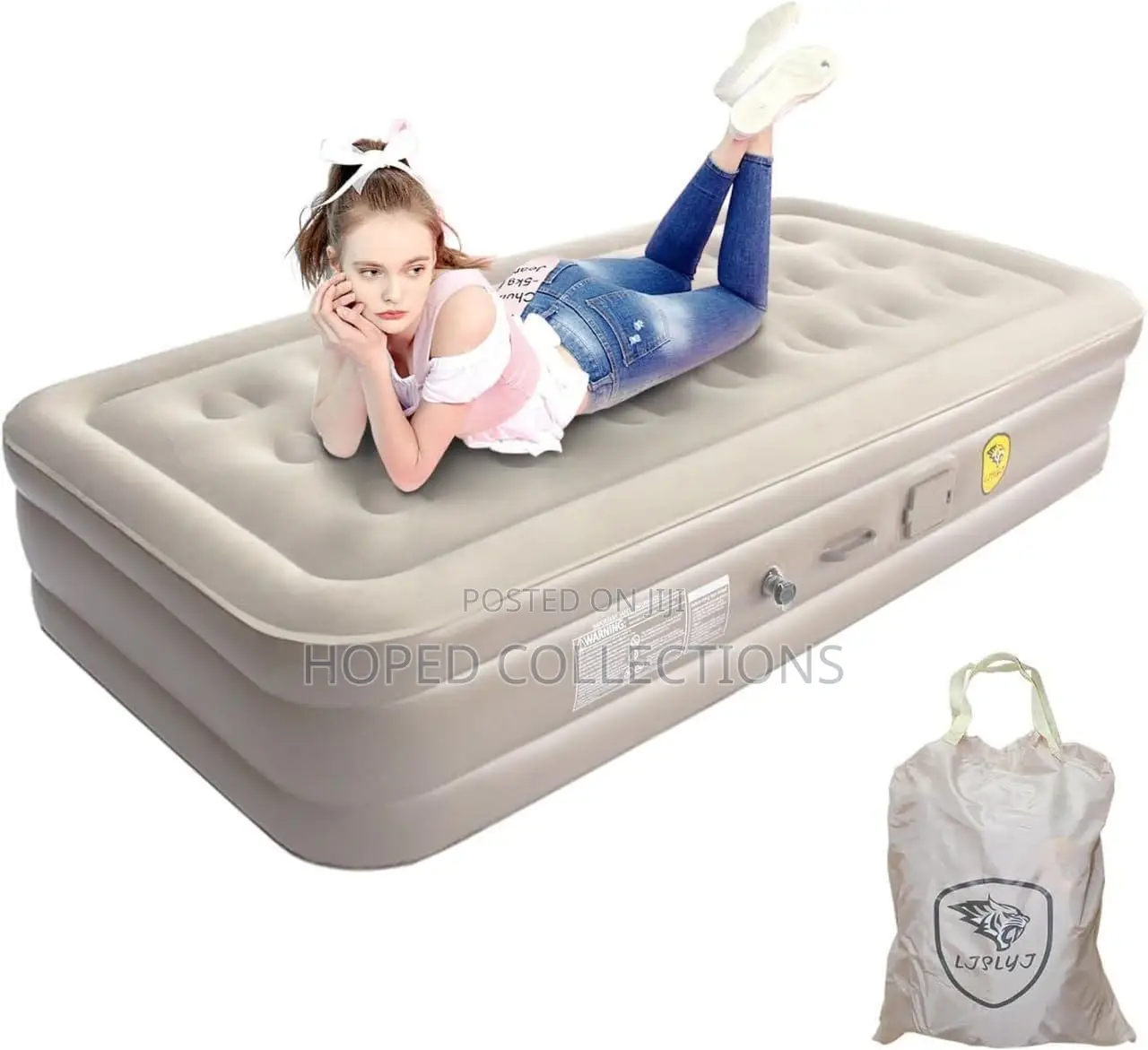 Single Size Inflatable Bed With Electric Pump