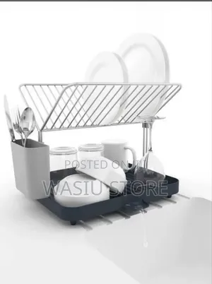 2 Tiers Plate Rack With Drainer