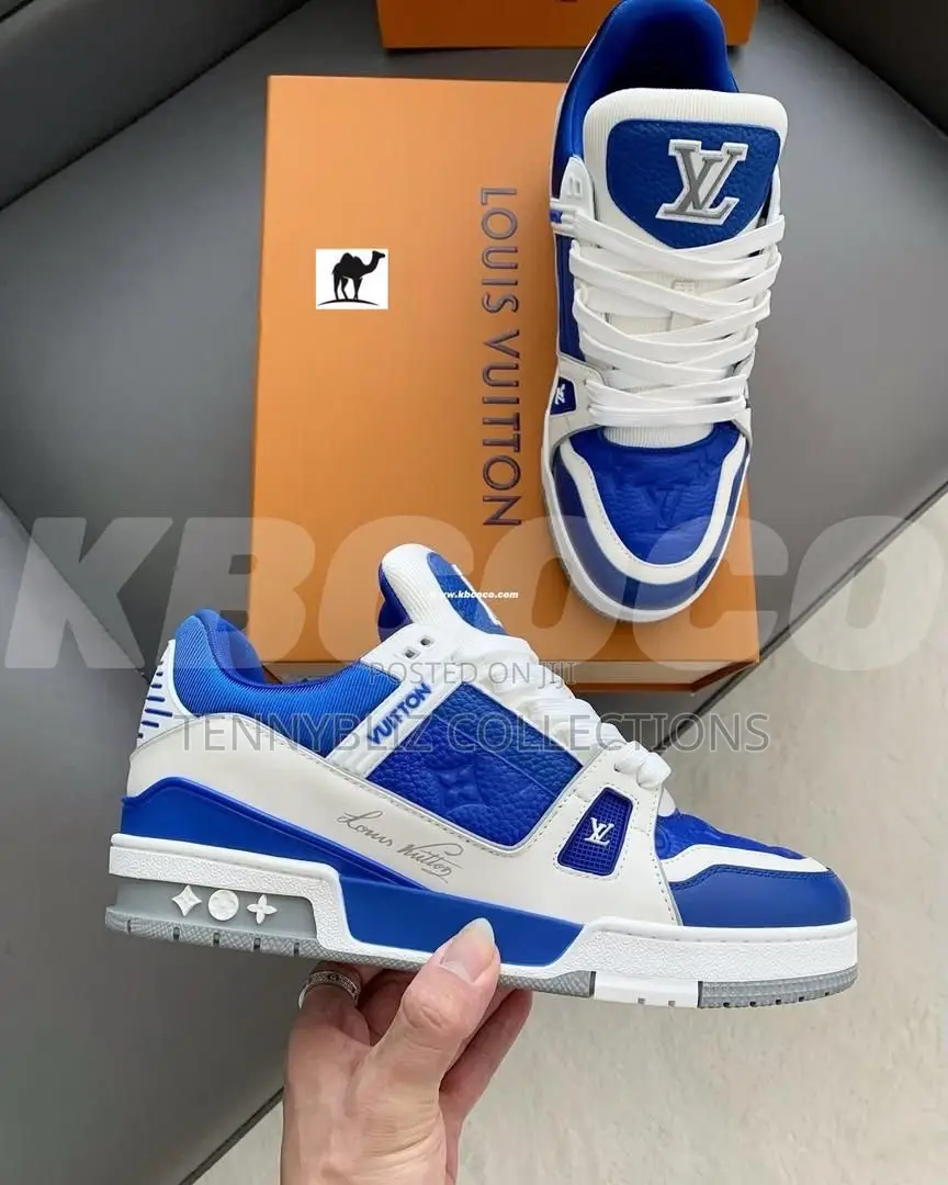 Original Quality Louis Vuitton Fine Blue Sneakers