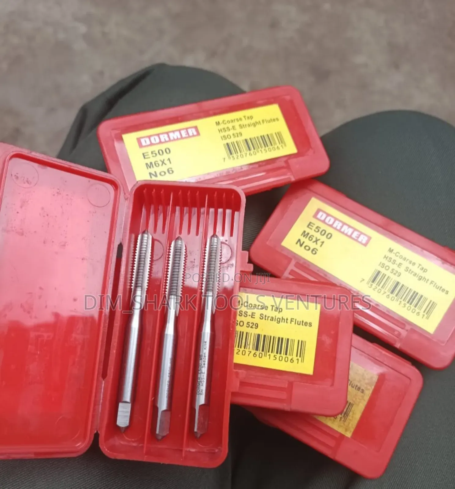 Set of Dormer M6x1 HSS-E Straight Flute Threaded
