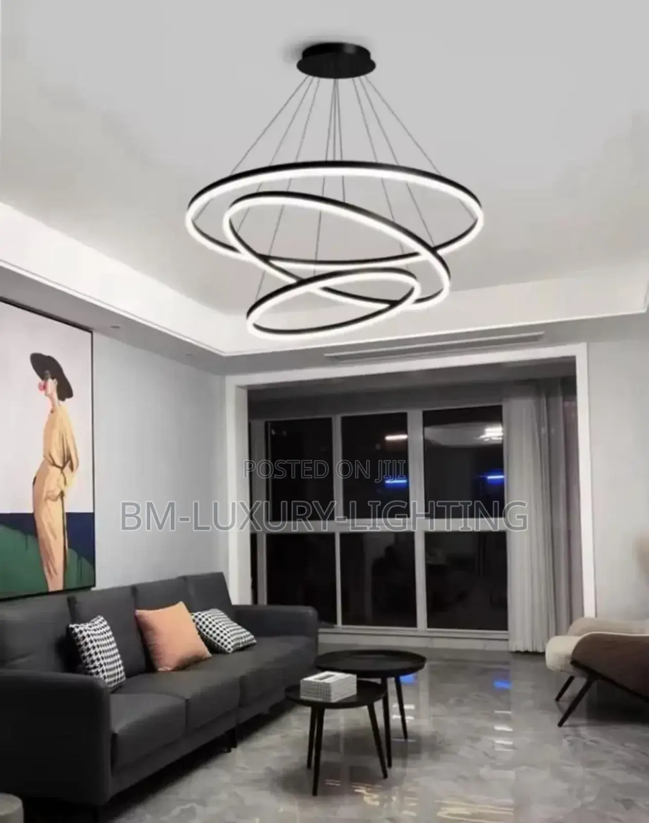 Nordic Design Rings Led Pendant Chandelier
