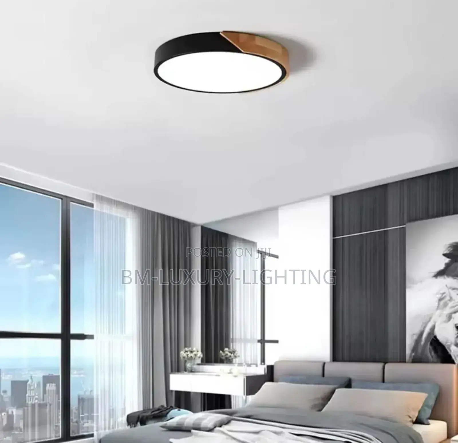 Nordic Log Decor Macaron Led Ceiling Lamp