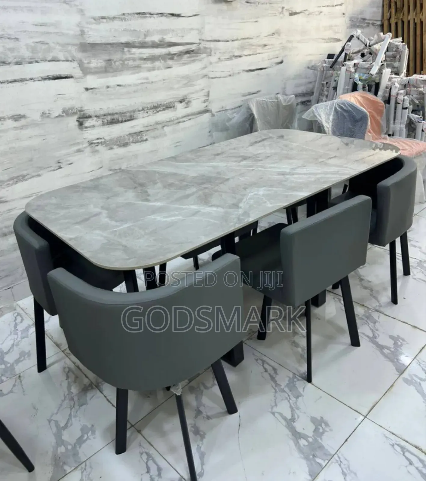 Marble Dining Set (6 Seater)
