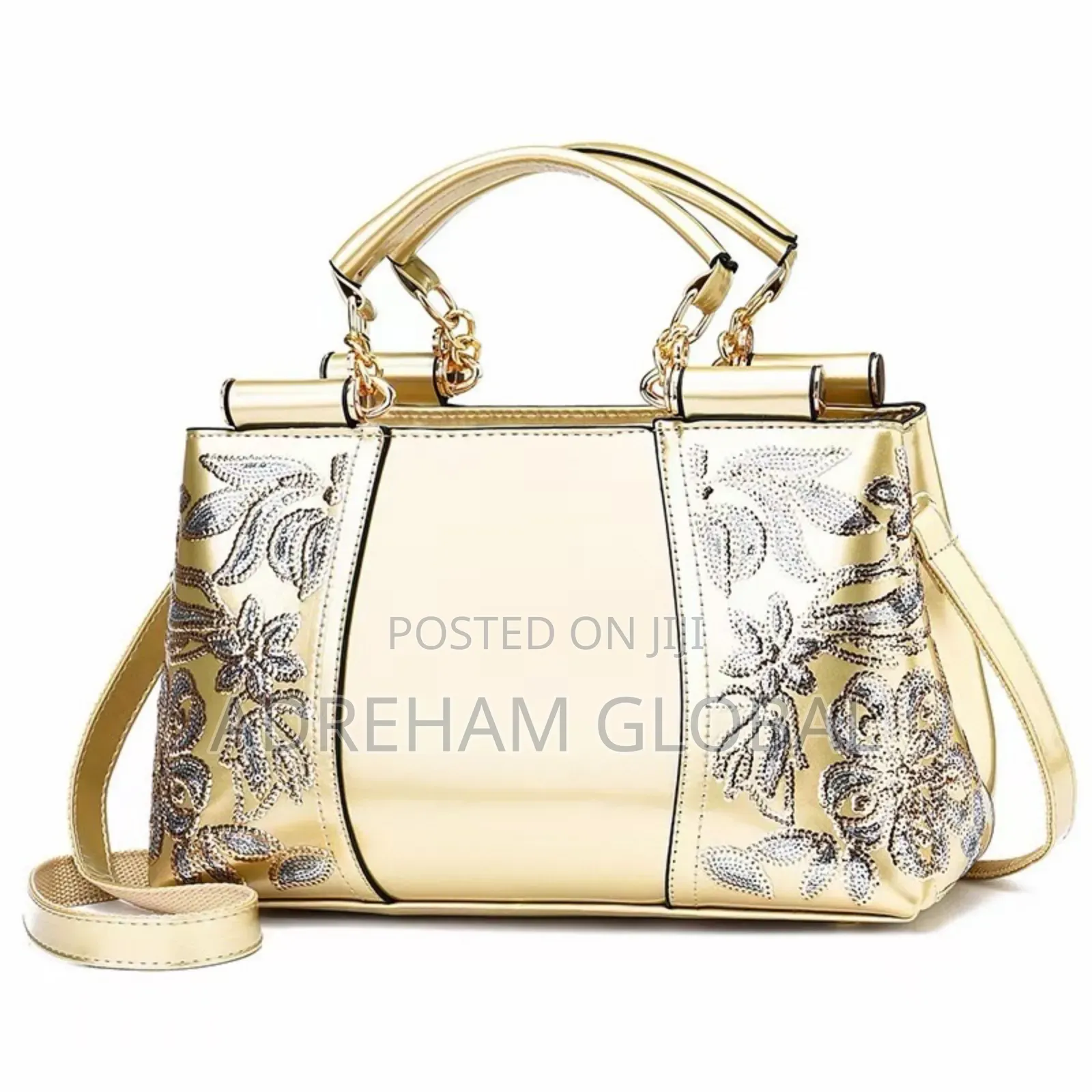 Maria Glossy Embroidery Classy Rich Aunties Bag