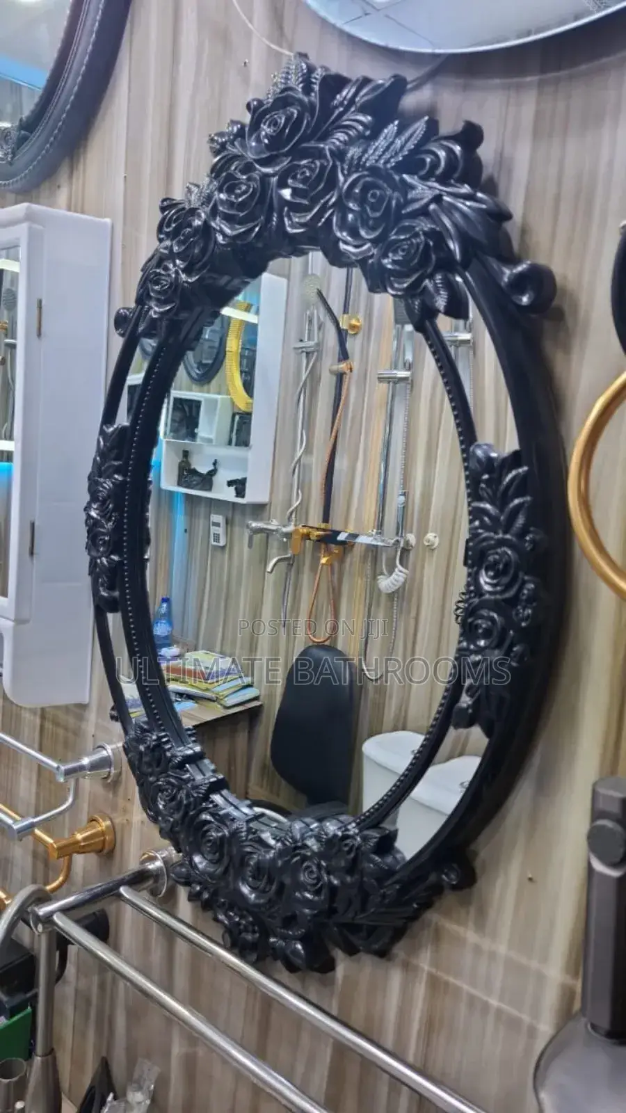 Royal Black Bathroom Mirror