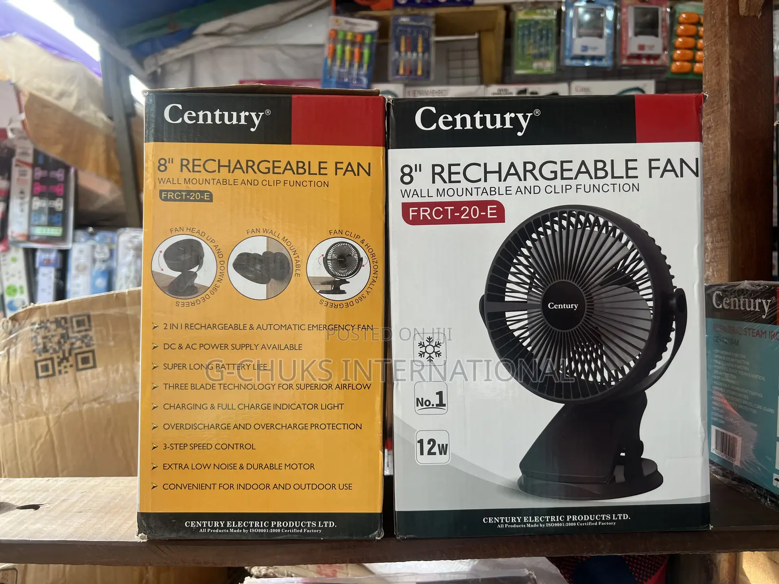 Century Recharge Rotation 4speed Table Fan With Clip Funtion