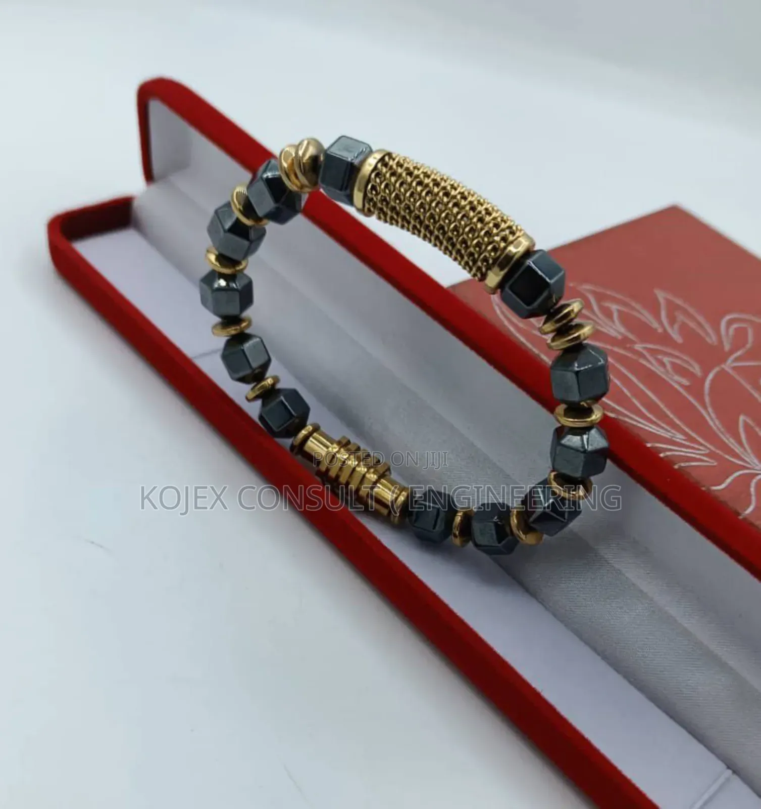 Bracelet for Men Black Matte Wear Copper Zirconium Diamond